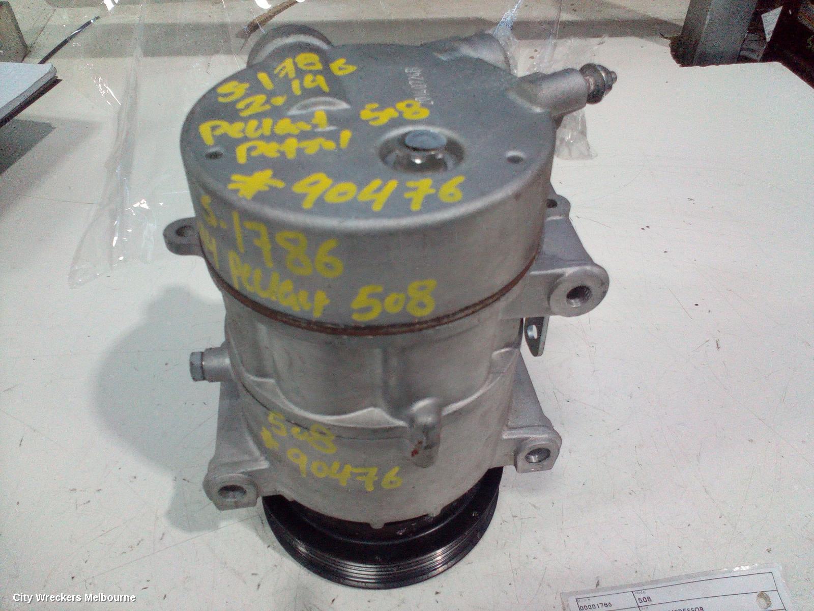 PEUGEOT 508 A/C COMPRESSOR, 1.6, PETROL, VIN VF38*5FV, SANDEN SD6C12 1367F, 07/2011 - 02/2015