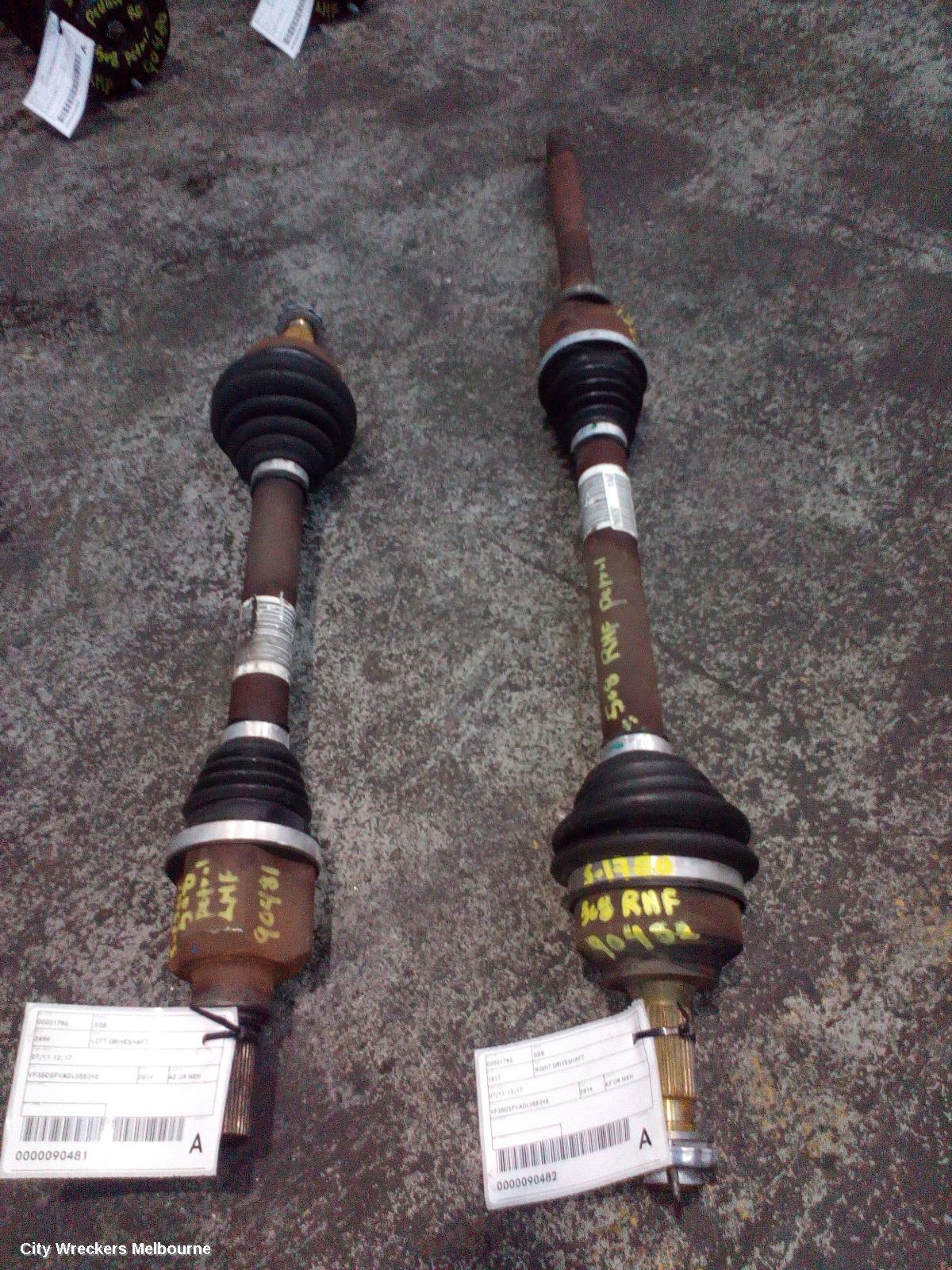 PEUGEOT 508 LEFT DRIVESHAFT, 07/2011 - 12/2017