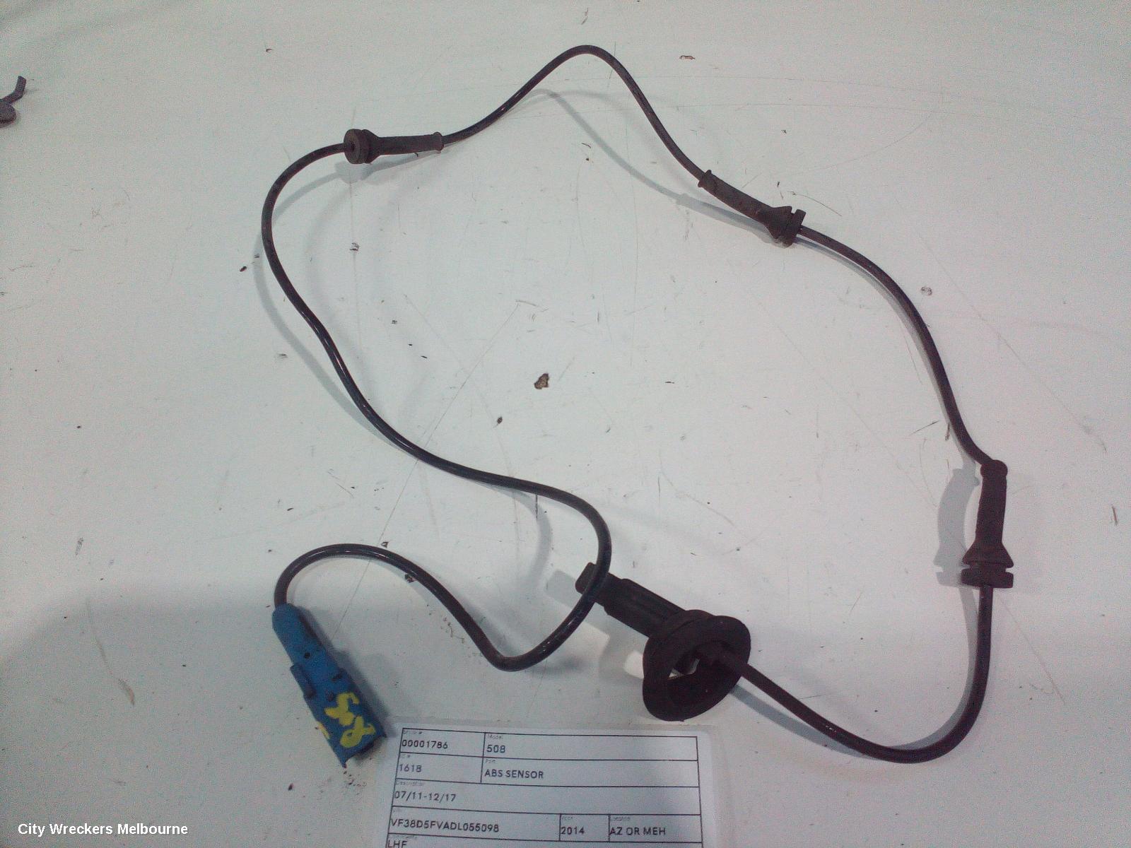 PEUGEOT 508 ABS SENSOR, 07/2011 - 12/2017