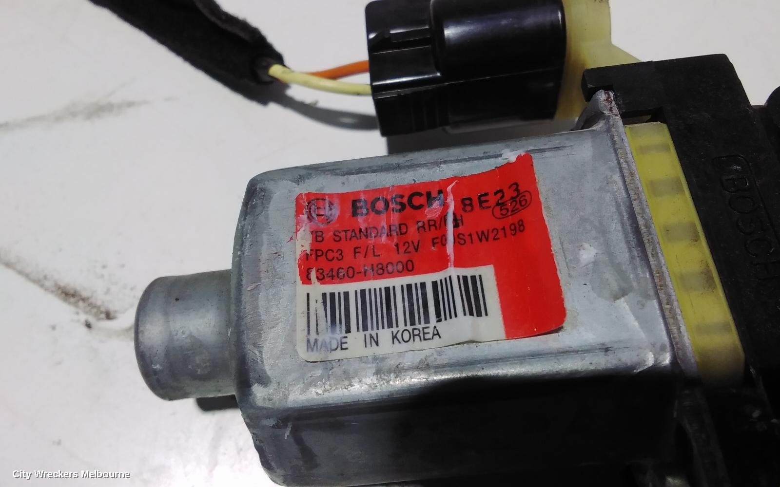 KIA RIO RIGHT REAR WND REG/MOTOR, YB, 12/2016 - 06/2023