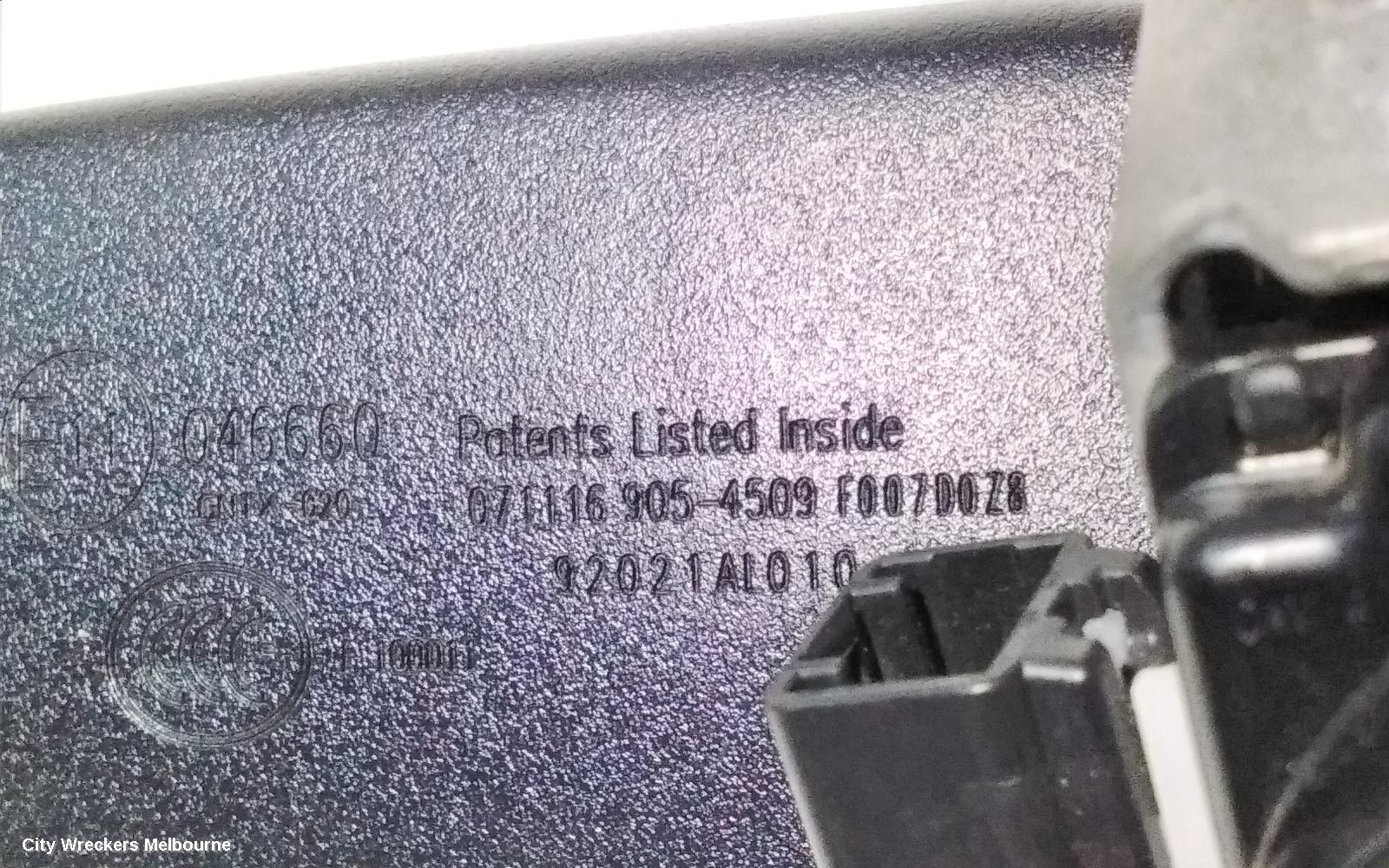 SUBARU LIBERTY INTERIOR MIRROR, AUTO DIM & LANE DEPARTURE TYPE, 6TH GEN, 08/2014 - 04/2021