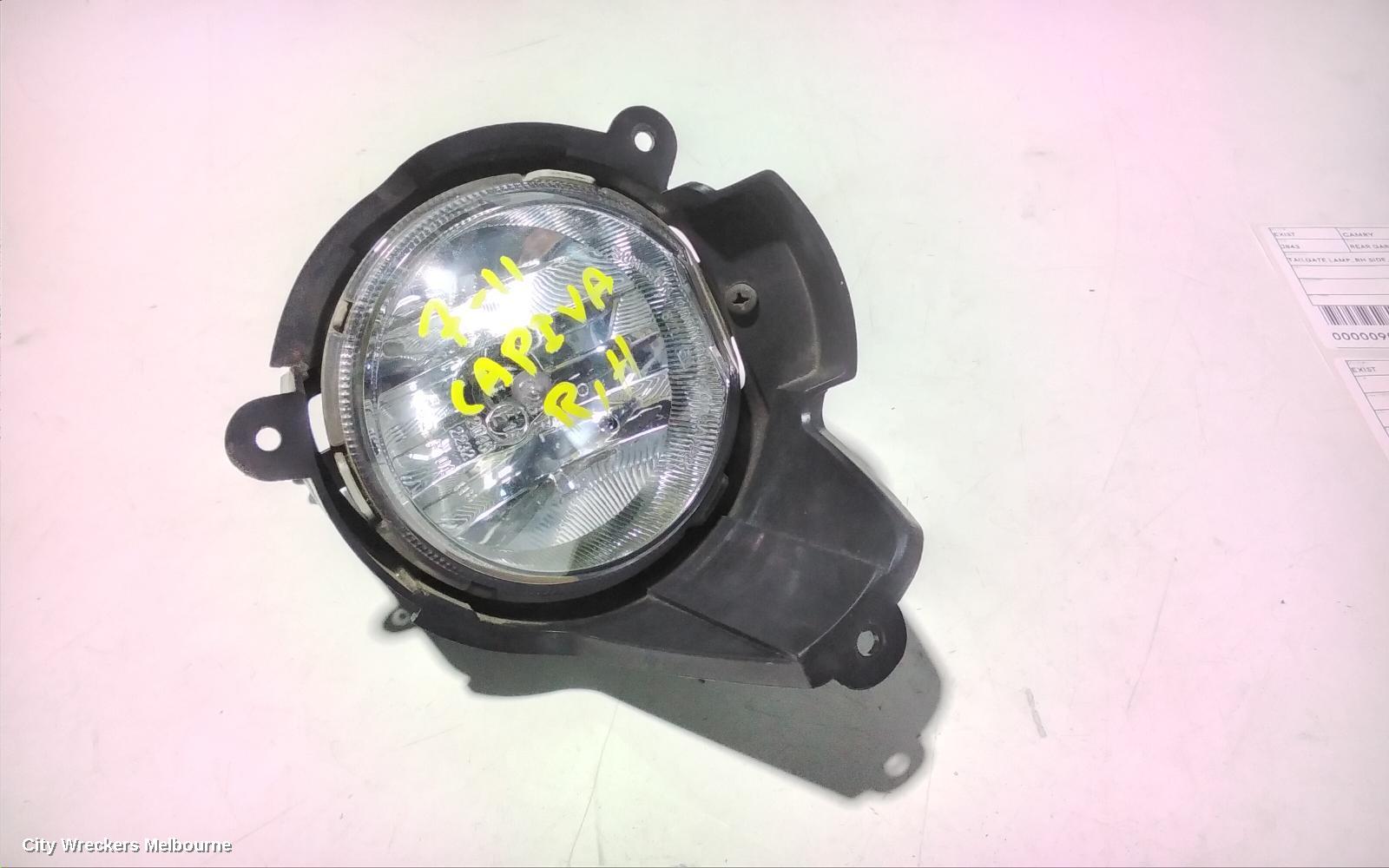 HOLDEN CAPTIVA RIGHT INDICATOR/FOG/SIDE, BUMPER FOGLAMP, CX/LX/SX (4TH VIN = C), CG, 09/2006 - 02/2011