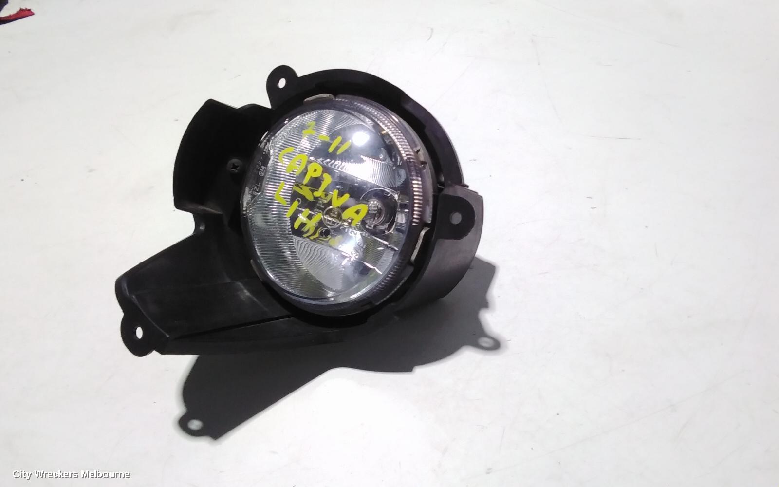 HOLDEN CAPTIVA LEFT INDICATOR/FOG/SIDE, BUMPER FOGLAMP, CX/LX/SX (4TH VIN = C), CG, 09/2006 - 02/2011