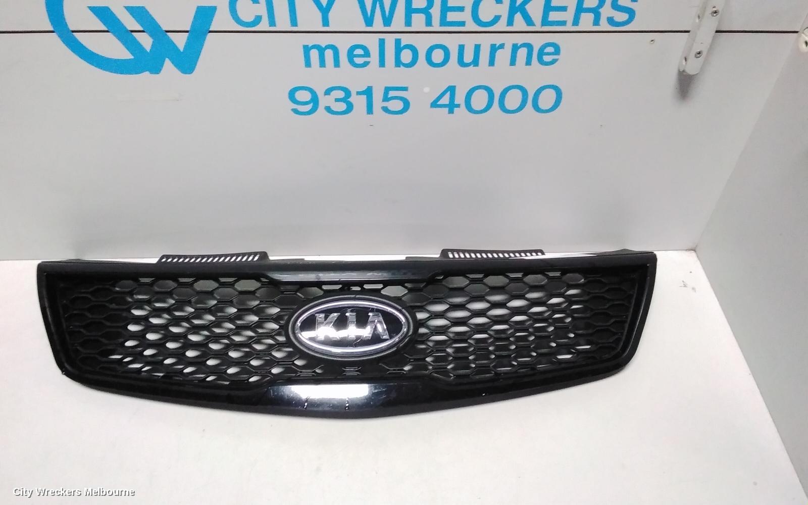 KIA CERATO GRILLE, RADIATOR GRILLE, TD, BLACK, COUPE/KOUP, 07/2009 - 03/2013