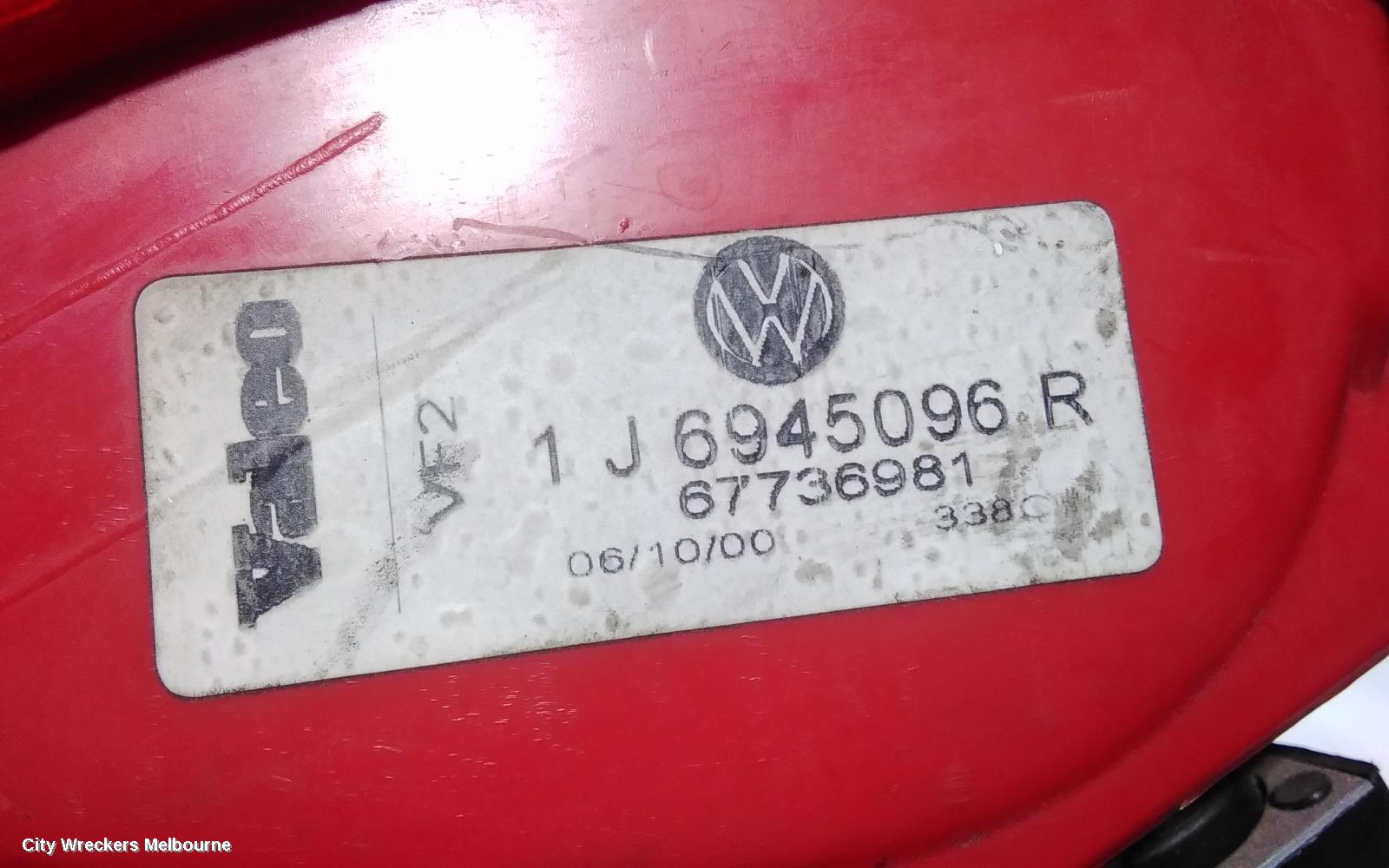 VOLKSWAGEN GOLF RIGHT TAILLIGHT, GEN 4, HATCH, GLE TYPE, 09/1998 - 06/2004