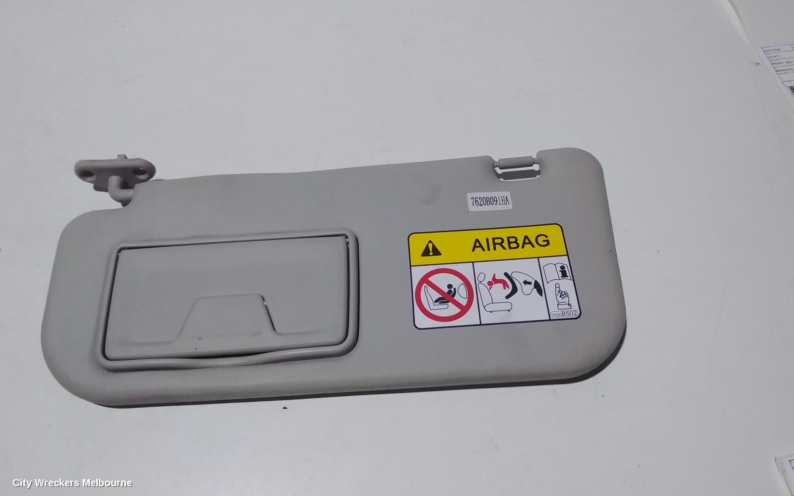 MITSUBISHI TRITON SUNVISOR, MQ, LH SIDE, VINYL, GREY, 03/2015 - 10/2018