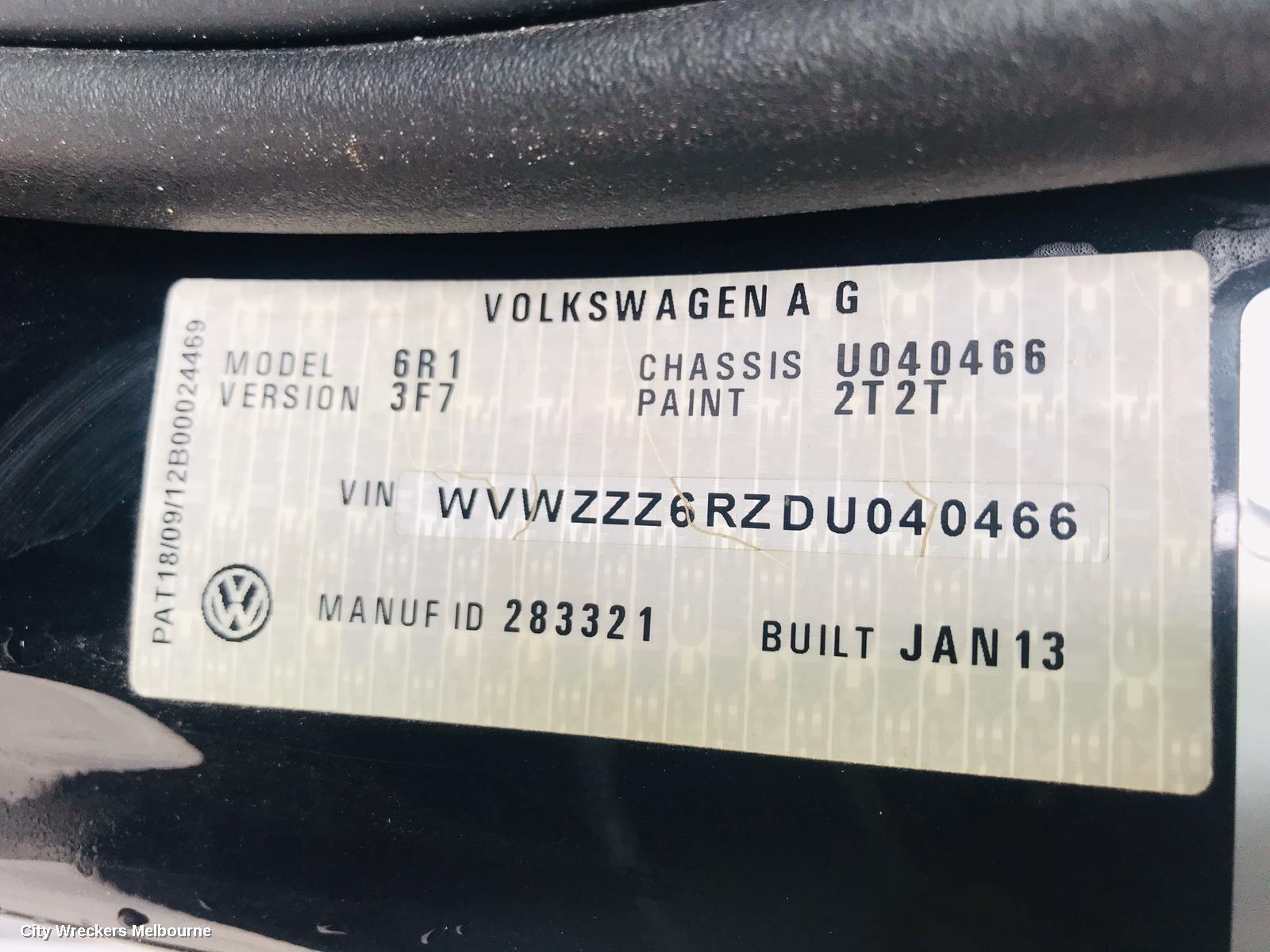VOLKSWAGEN POLO ABS PUMP/MODULATOR, 6R, P/N 6R0614517AJ, 05/2010 - 09/2017