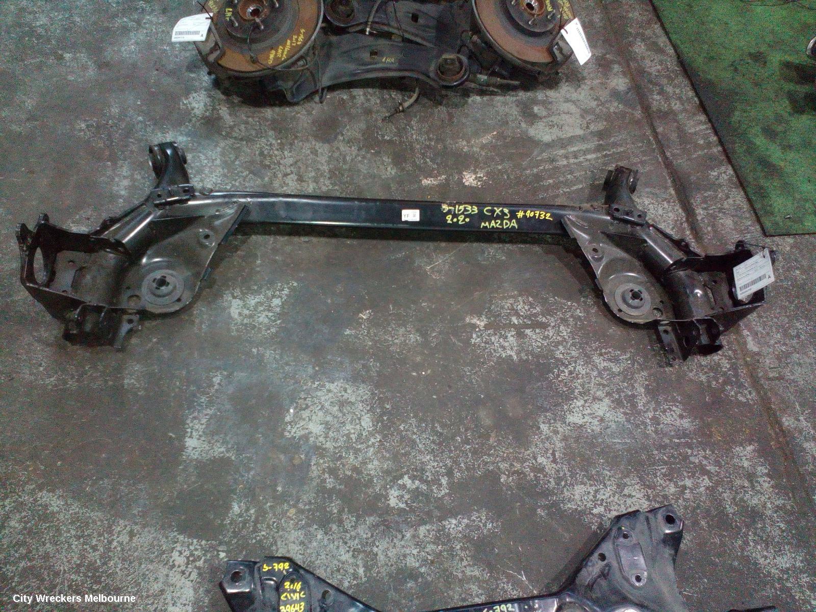 MAZDA CX3 REAR AXLE BEAM (FWD), DK, 2WD, W/ELEC HANDBRAKE, 06/2018 ONWARDS