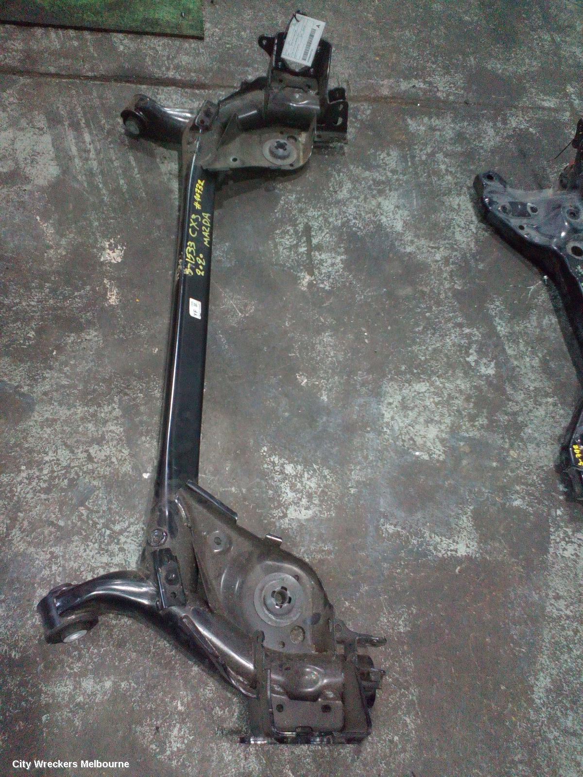 MAZDA CX3 REAR AXLE BEAM (FWD), DK, 2WD, W/ELEC HANDBRAKE, 06/2018 ONWARDS