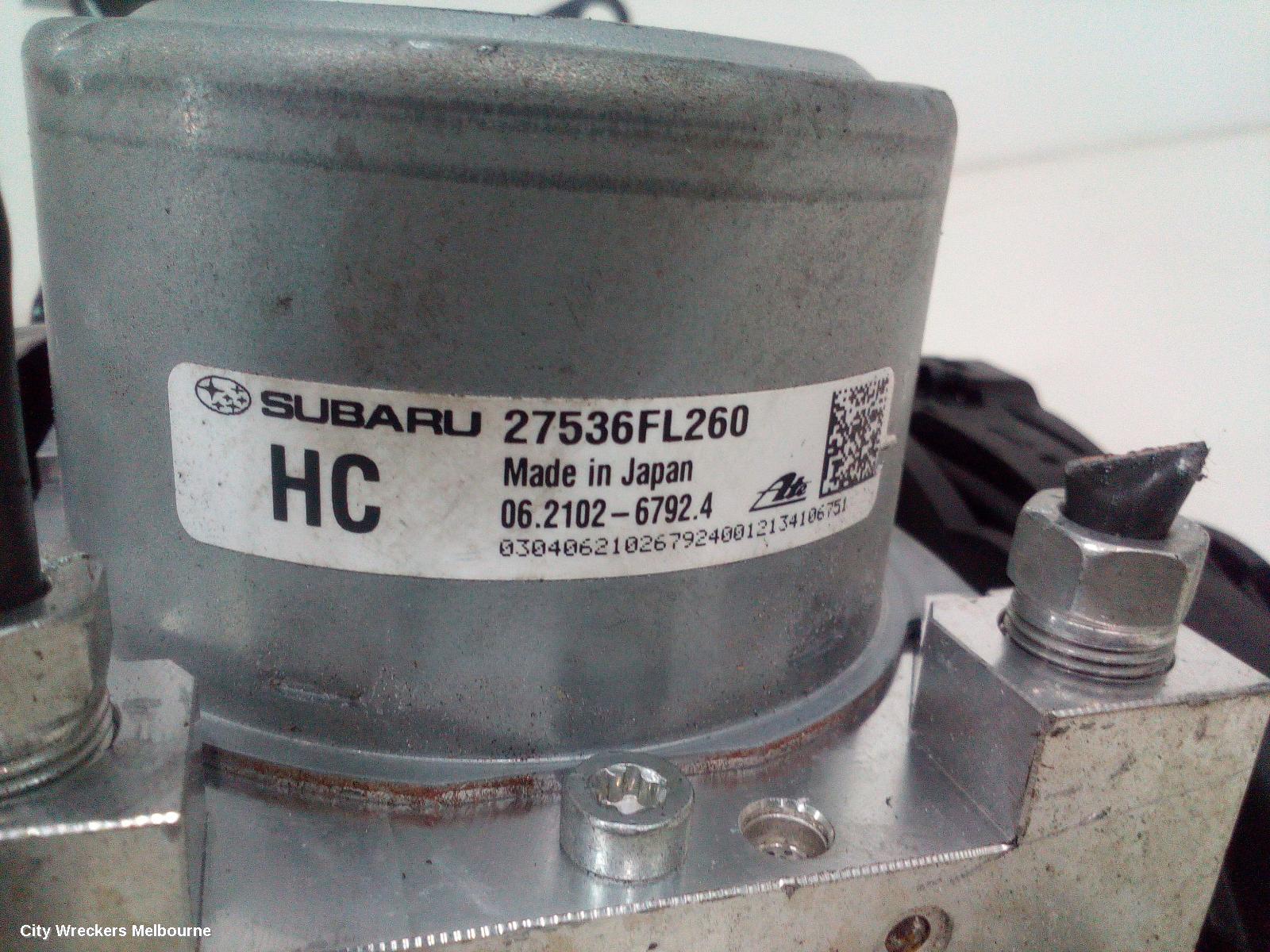 SUBARU XV ABS PUMP/MODULATOR, G5X, FL260 TYPE, 03/2017 - 06/2023