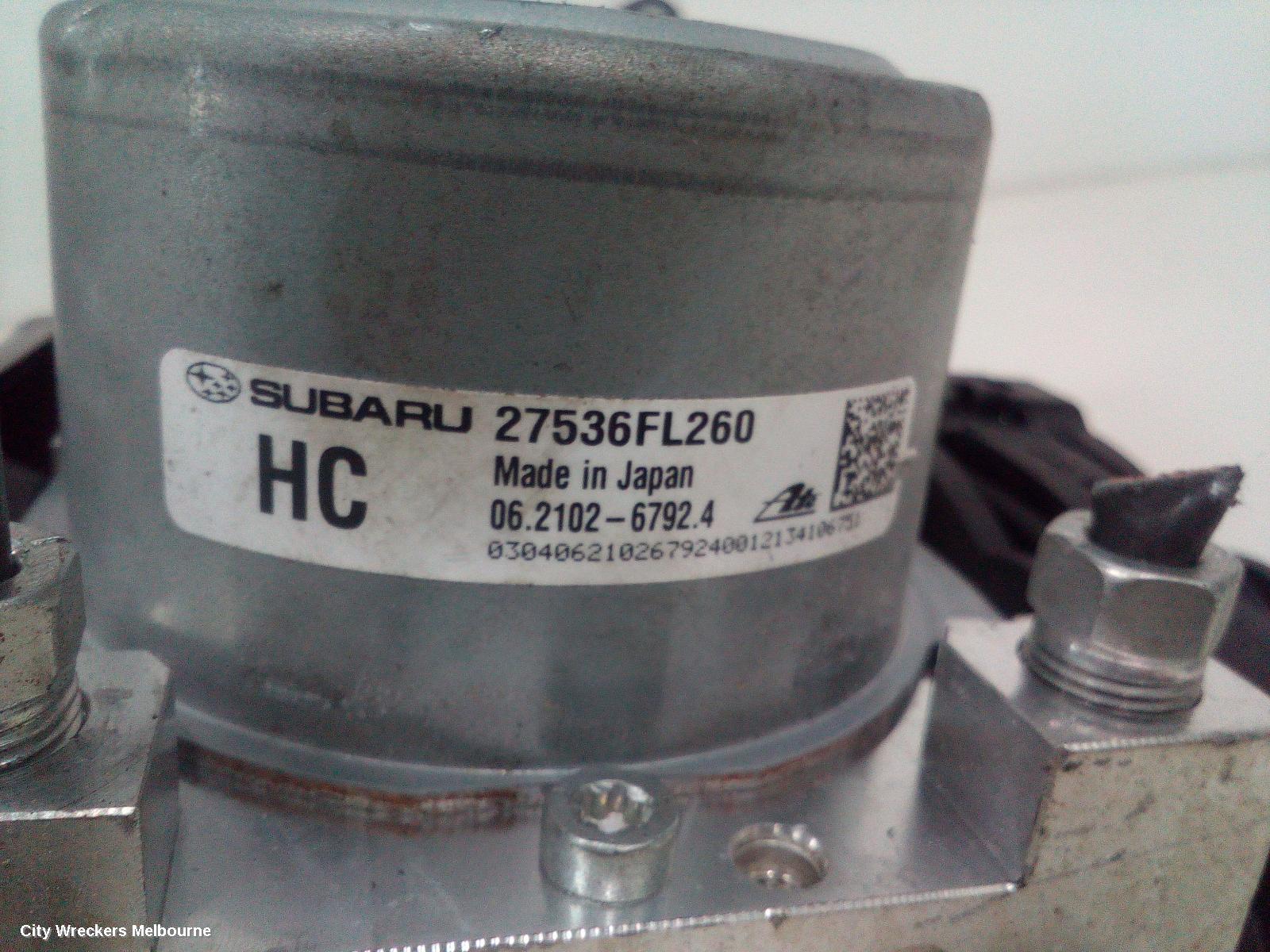SUBARU XV ABS PUMP/MODULATOR, G5X, FL260 TYPE, 03/2017 - 06/2023