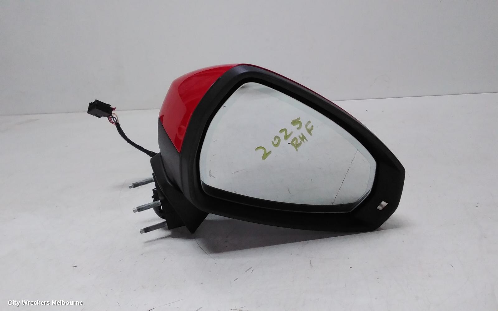 AUDI A3 RIGHT DOOR MIRROR, 8V, A3, SEDAN, POWER FOLD, NON LANE CHANGE ASSIST TYPE (6XK/7Y0), 05/2016 - 10/2020