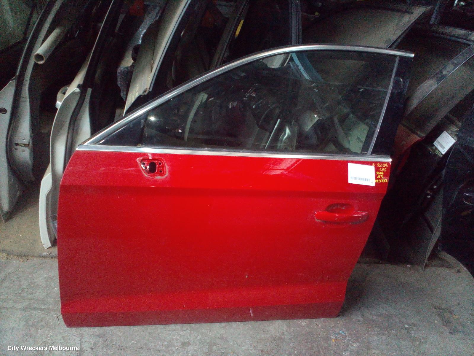 AUDI A3 LEFT FRONT DOOR, 8V, A3/S3/RS3, SEDAN, 11/2013 - 10/2020