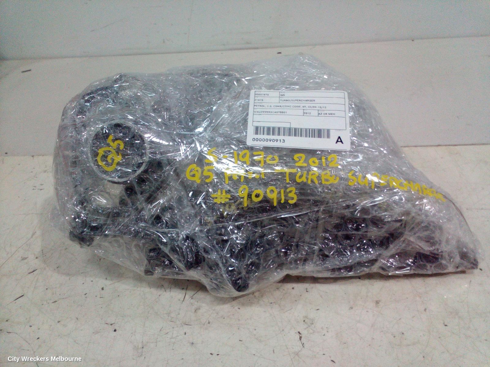 AUDI Q5 TURBO SUPERCHARGER, PETROL, 2.0, CDNB/CDNC CODE, 8R, 03/2009 - 10/2012
