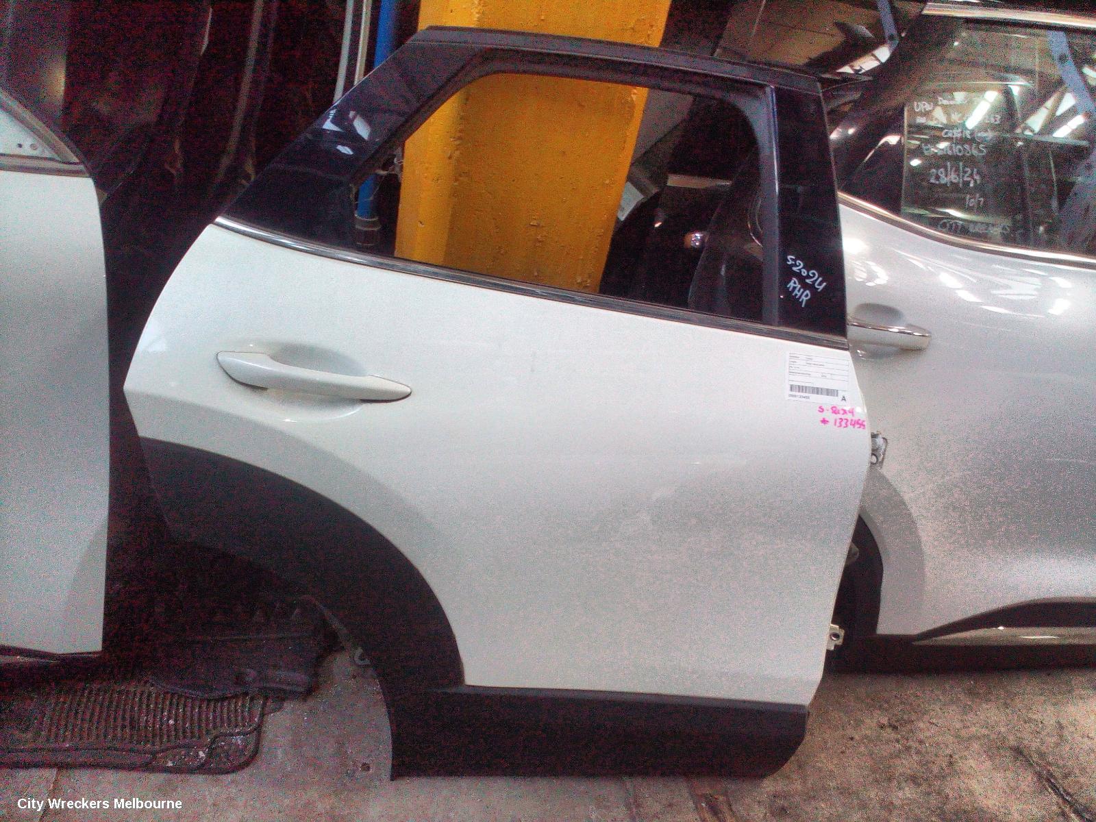 MAZDA CX30 RIGHT REAR DOOR, DM, 10/2019 ONWARDS