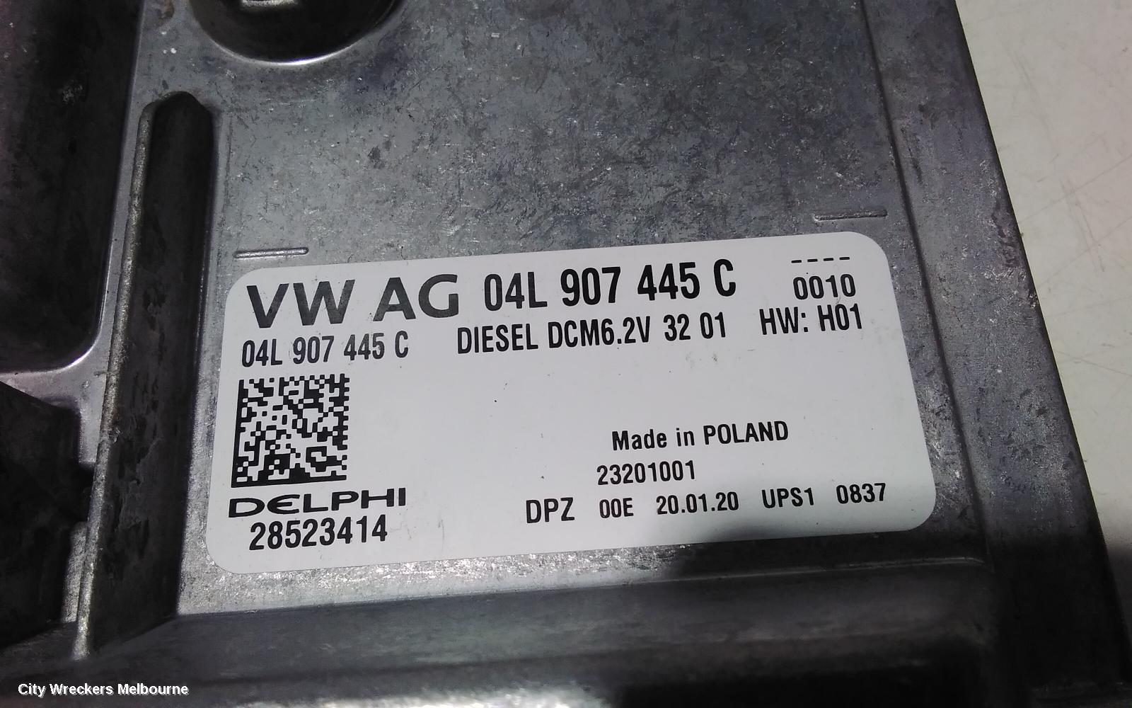 VOLKSWAGEN CRAFTER ECU, ENGINE ECU, 2.0, DIESEL, DAUA CODE, ECU ONLY, SY1, 08/2017 ONWARDS