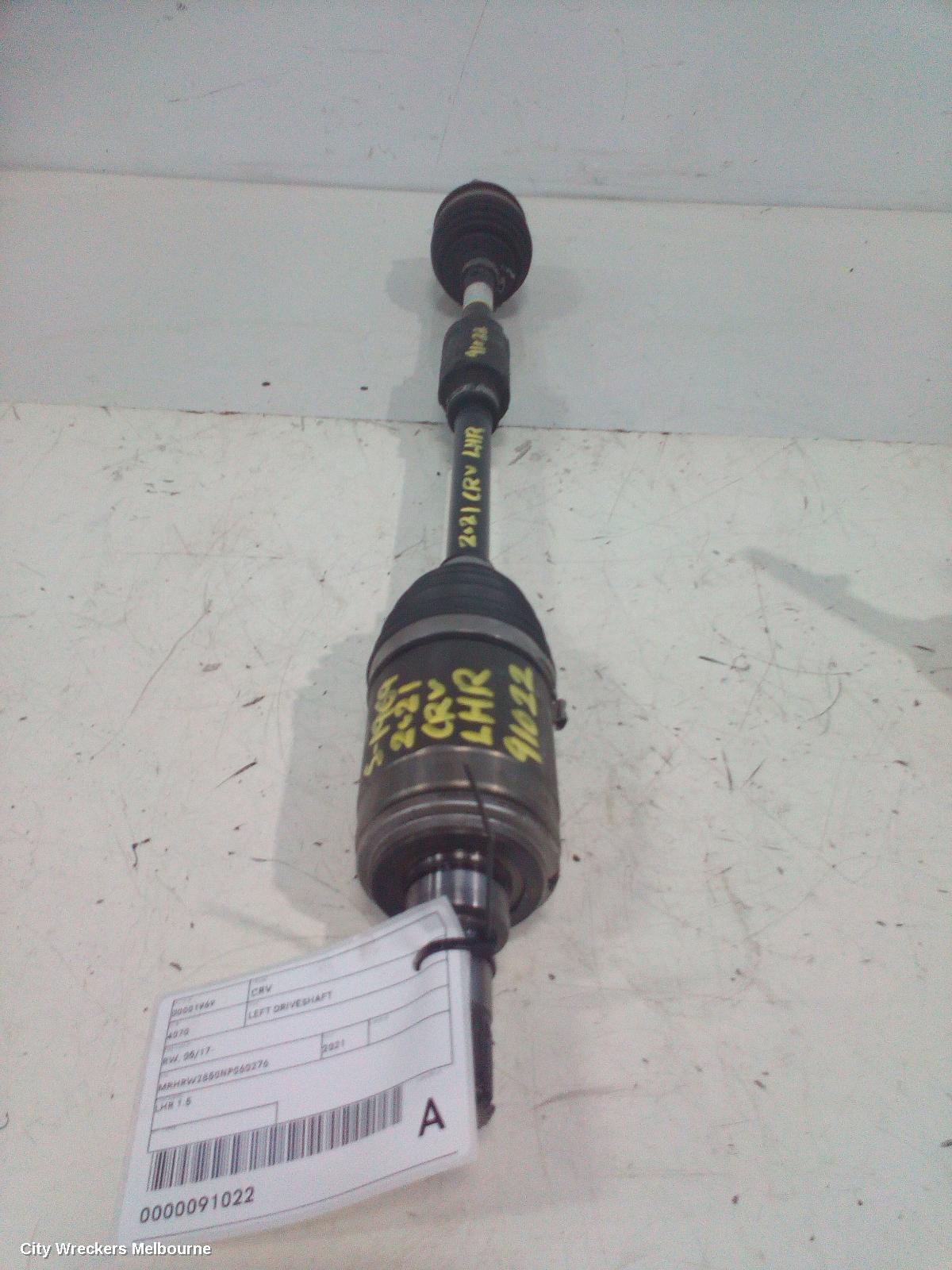 HONDA CRV LEFT DRIVESHAFT, RW, REAR, PETROL, 1.5, TURBO, 05/2017 - 08/2023