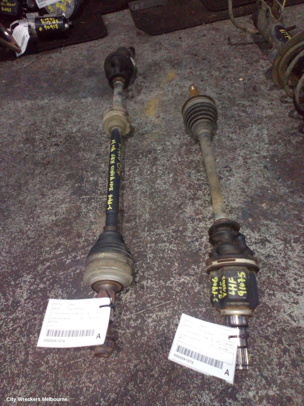 TOYOTA YARIS LEFT DRIVESHAFT, 1.3, 2NZ, NCP9#-NCP13#, ABS TYPE, 10/2005 - 12/2019 (AUS ONLY)
