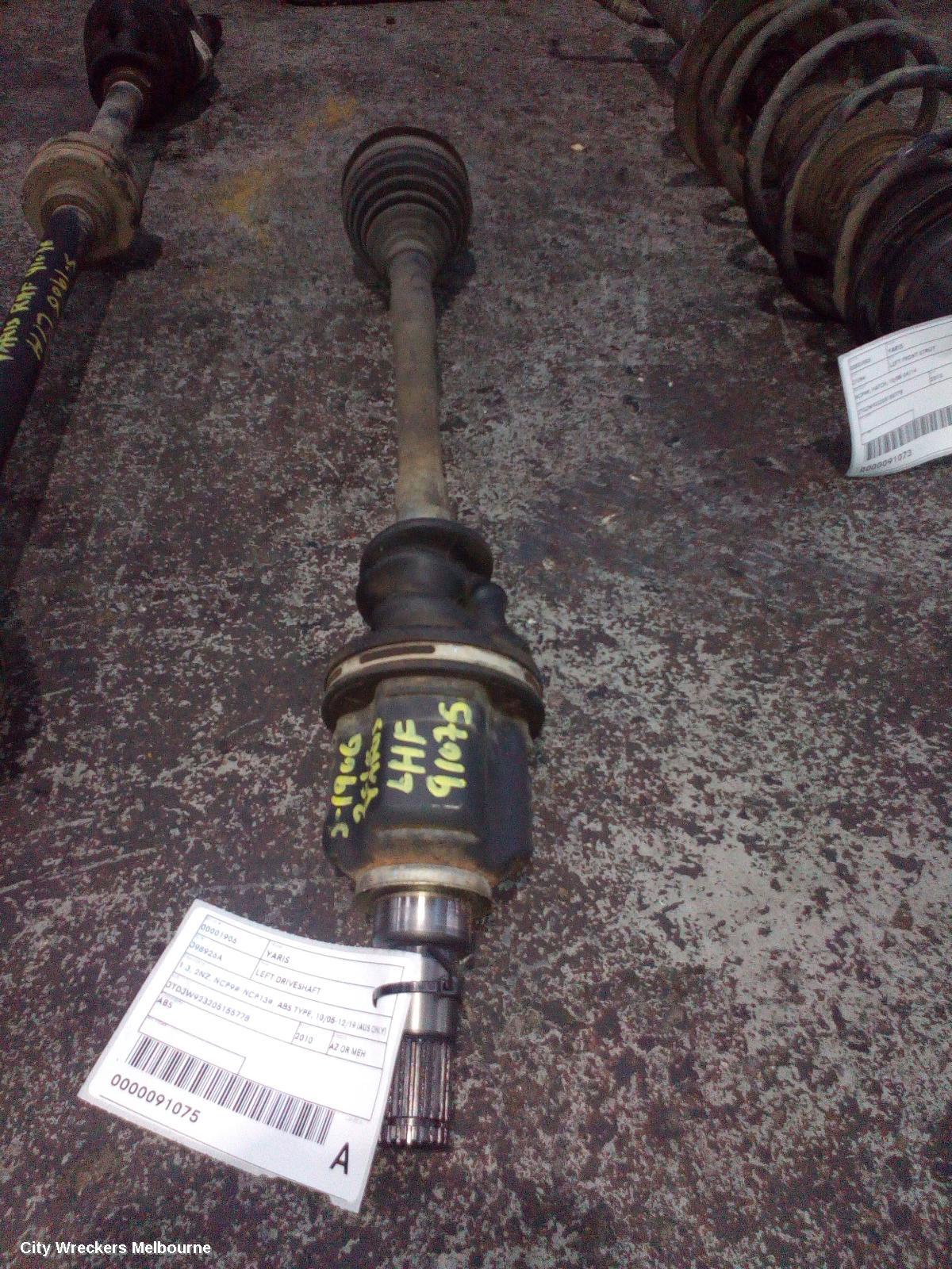 TOYOTA YARIS LEFT DRIVESHAFT, 1.3, 2NZ, NCP9#-NCP13#, ABS TYPE, 10/2005 - 12/2019 (AUS ONLY)