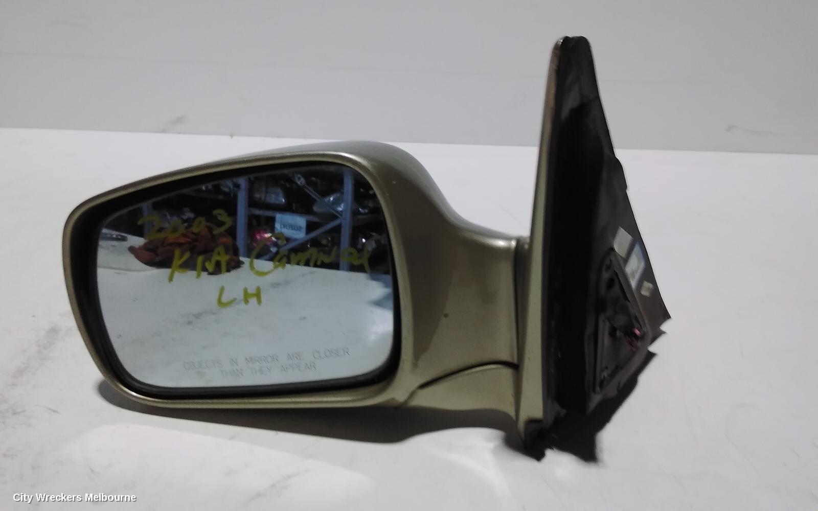 KIA CARNIVAL/GRAND CARNIVAL LEFT DOOR MIRROR, KV SII, HEATED TYPE 12/2001 - 09/2006