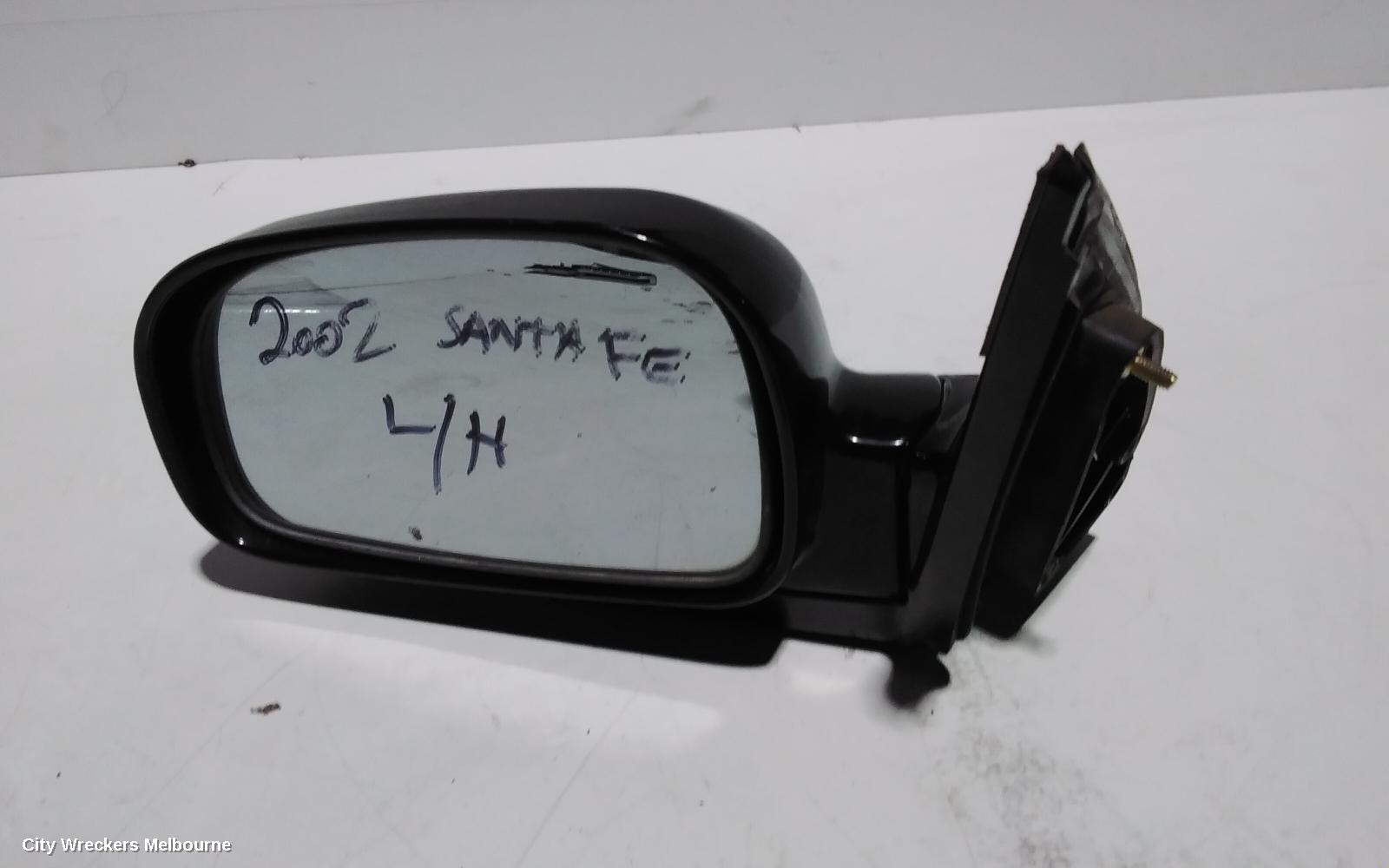 HYUNDAI SANTA FE LEFT DOOR MIRROR, SM, POWER, BLACK, 11/2000 - 11/2005
