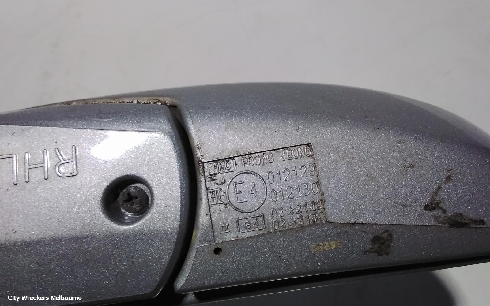 HYUNDAI ACCENT LEFT DOOR MIRROR, LC, POWER, COLOUR CODED, 03/2003 - 04/2006