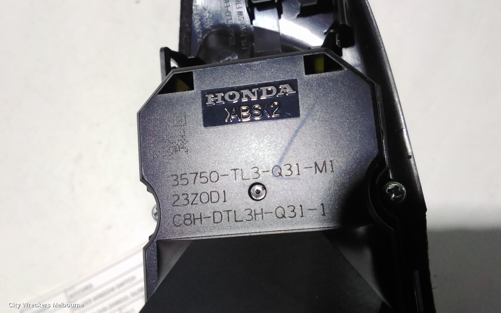 HONDA ACCORD PWR DR WIND SWITCH, LH REAR, 8TH GEN, EURO (VIN JHMCU), 06/2008 - 06/2011
