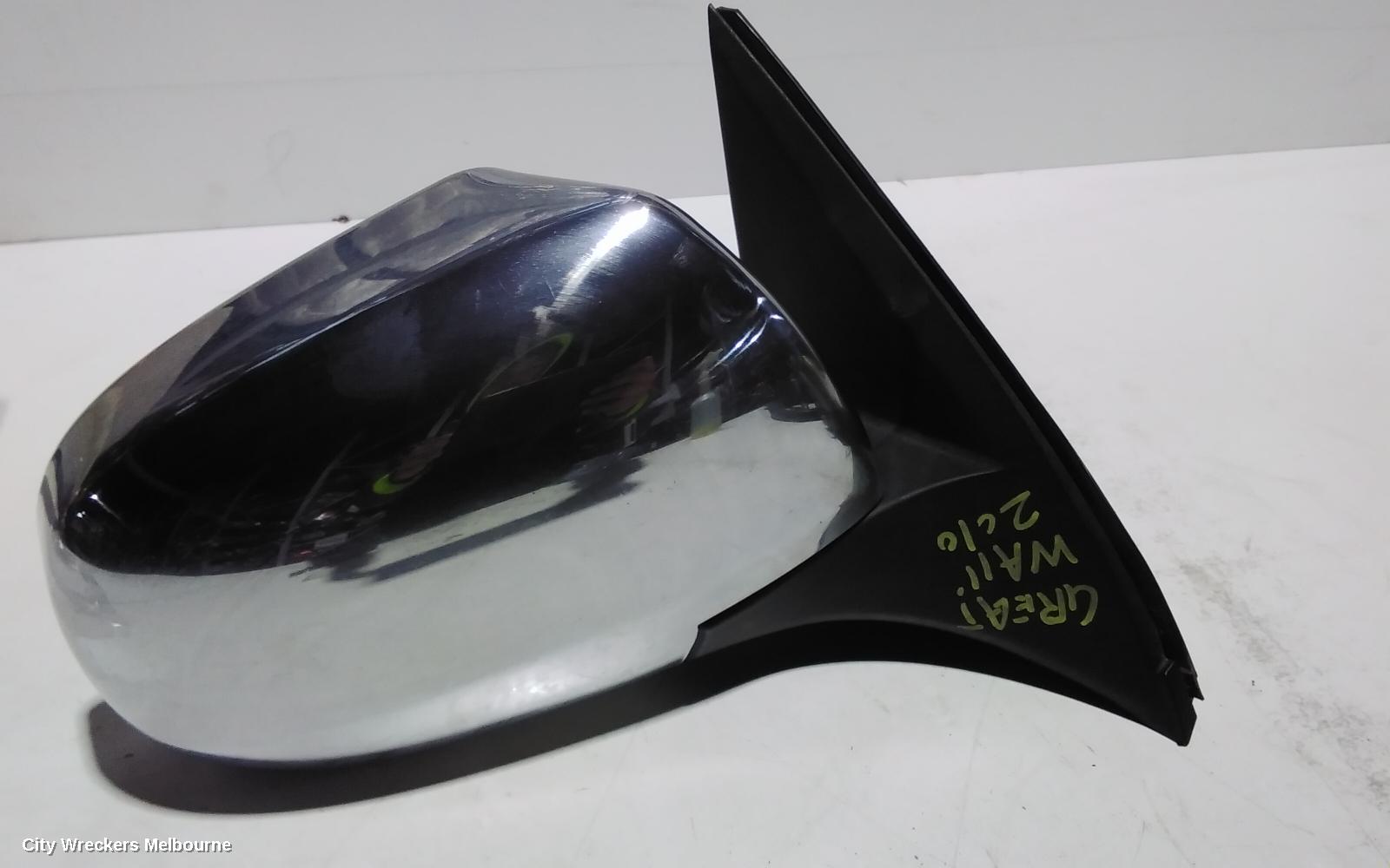 GREAT WALL V200/V240 RIGHT DOOR MIRROR, K2, CHROME, 07/2009 - 01/2015