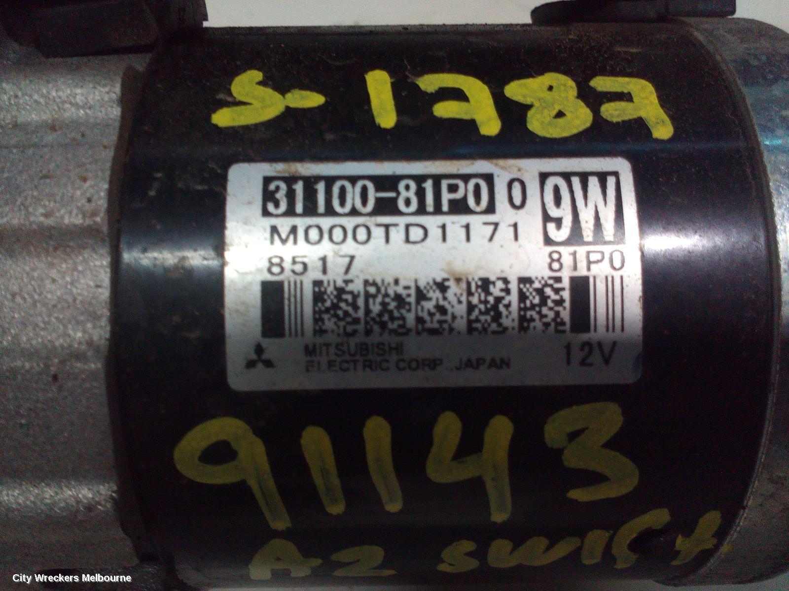 SUZUKI SWIFT STARTER, PETROL, 1.2, K12C, AZ, 04/2017 ONWARDS