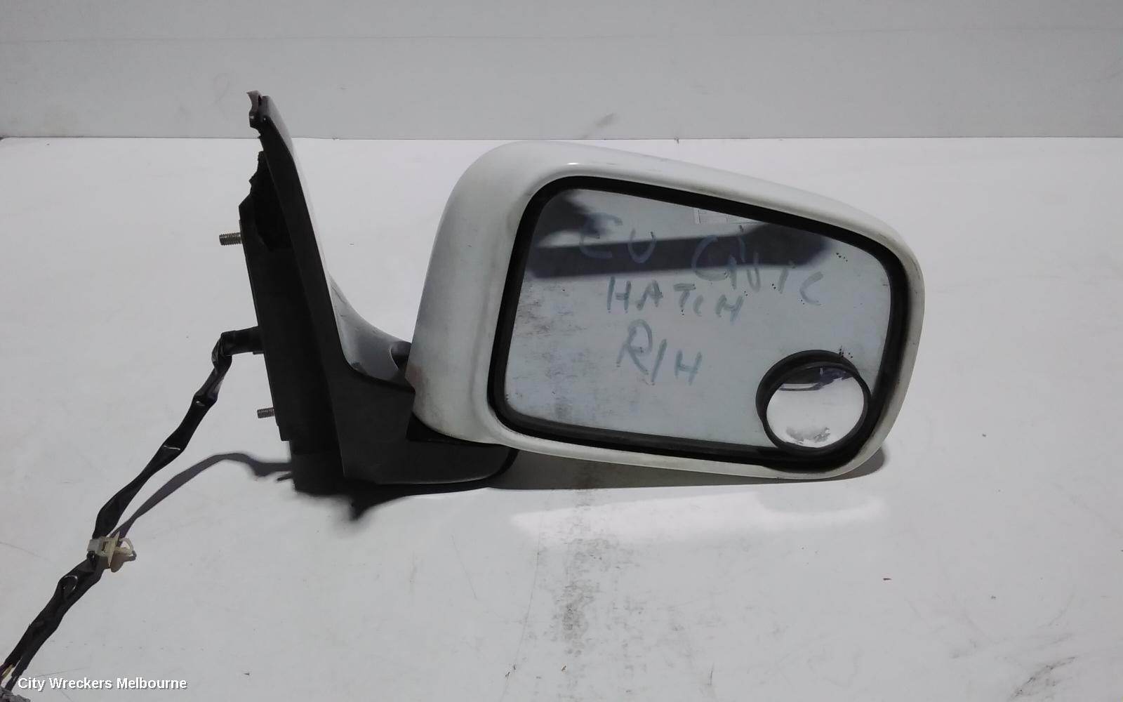 HONDA CIVIC RIGHT DOOR MIRROR, 7TH GEN, HATCH, 3 WIRE TYPE, 11/2000 - 12/2005