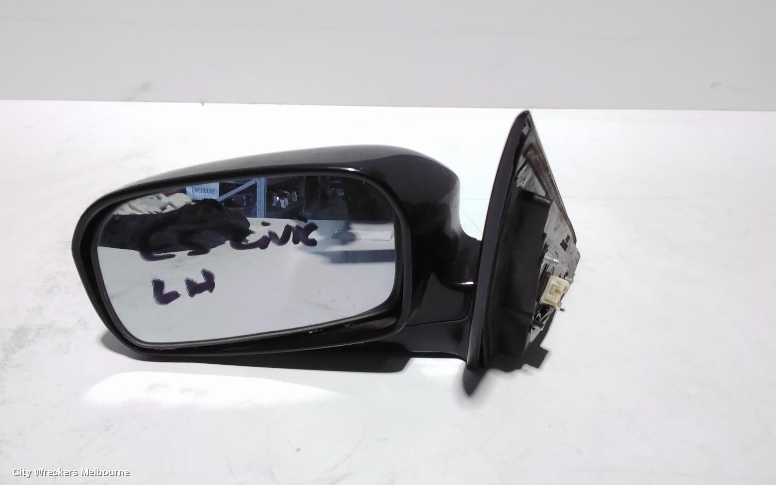 HONDA CIVIC LEFT DOOR MIRROR, 7TH GEN, SEDAN, 3 WIRE TYPE, 11/2000 - 12/2005
