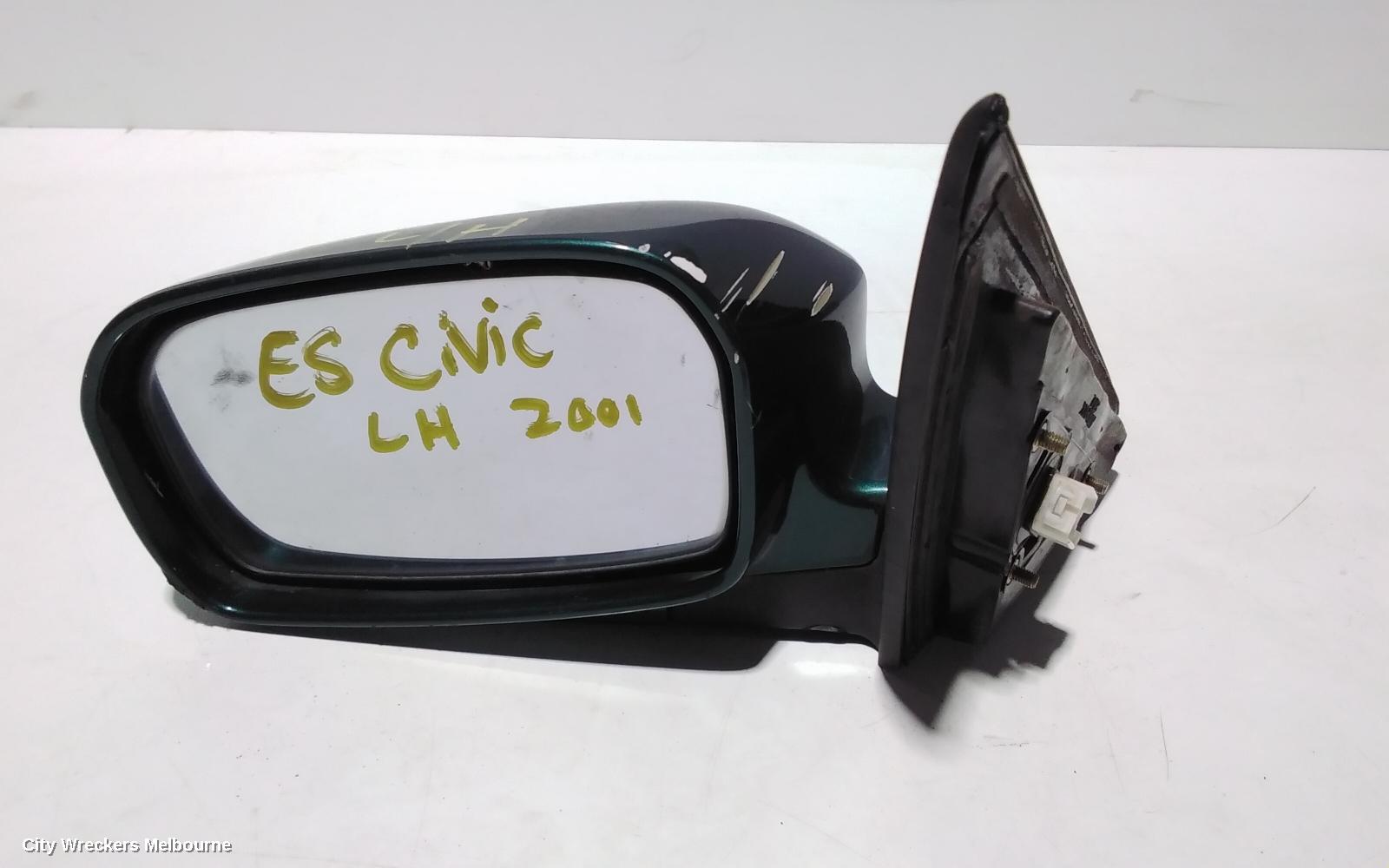 HONDA CIVIC LEFT DOOR MIRROR, 7TH GEN, SEDAN, 3 WIRE TYPE, 11/2000 - 12/2005