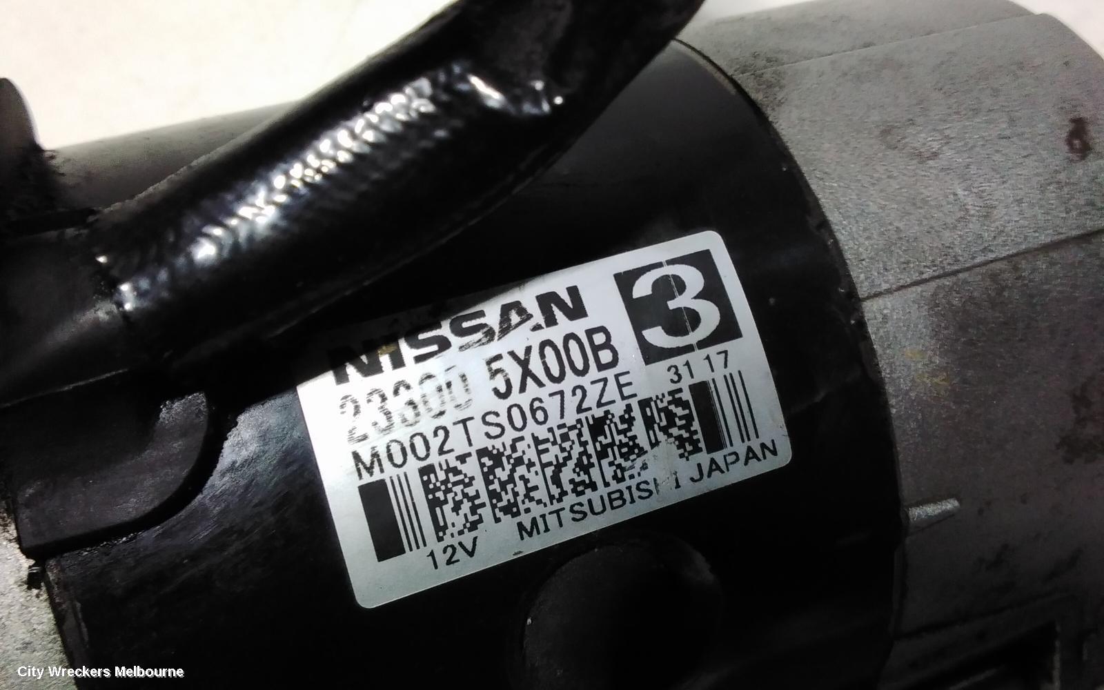 NISSAN NAVARA STARTER, DIESEL, 2.5, YD25 (140KW), TURBO, D40 (VIN VSK), 11 TEETH TYPE, 01/2010 - 08/2015