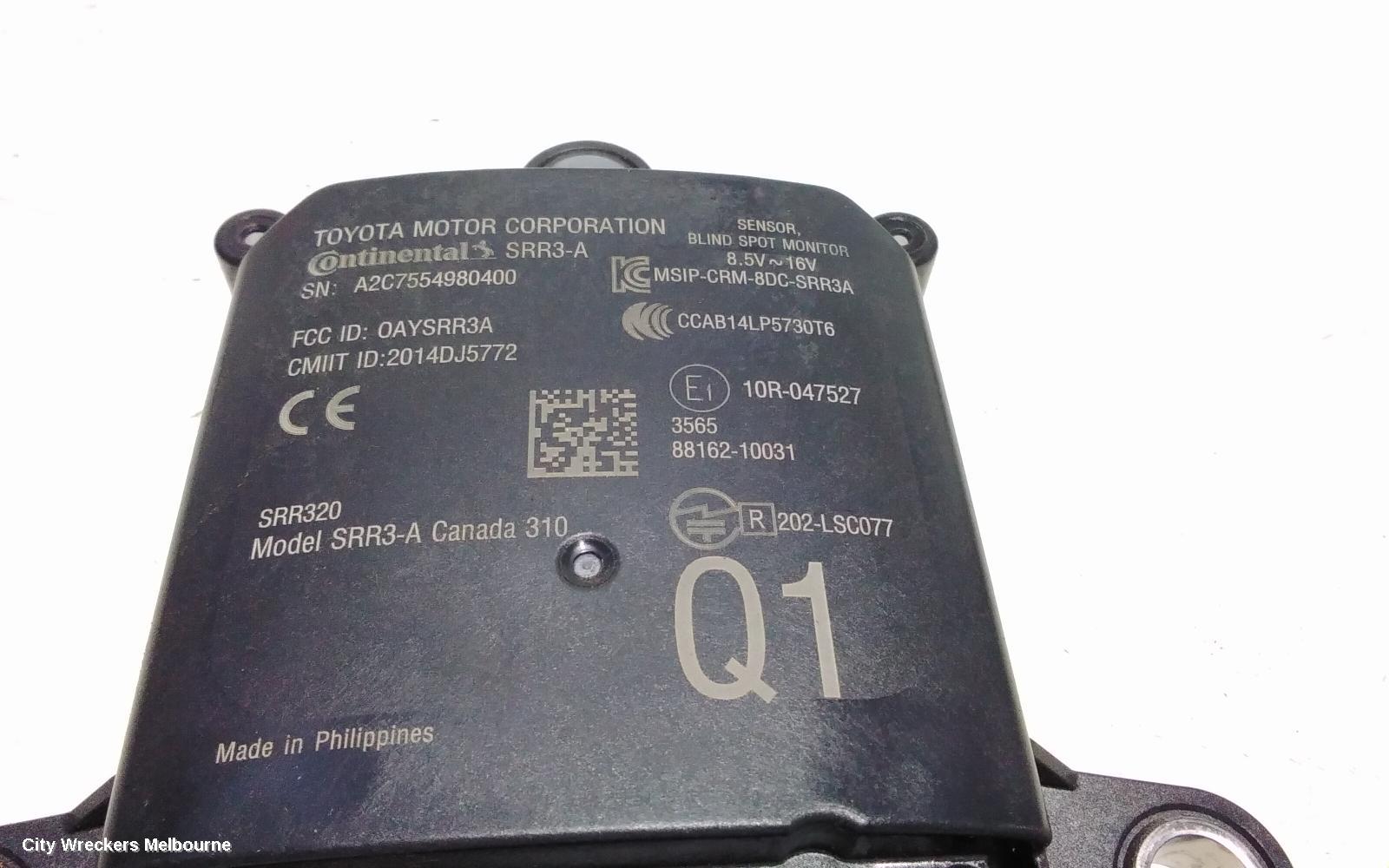 TOYOTA C-HR, GEN 1, 12/2016 - 09/2023, RHR BLIND SPOT MODULE : 91253