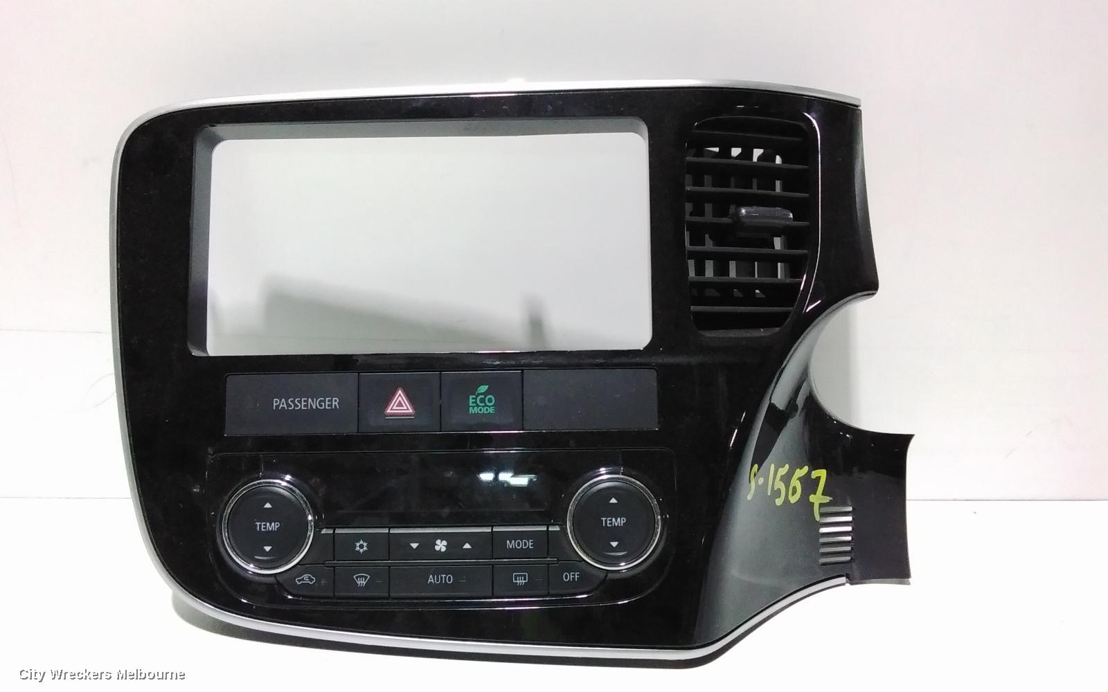 MITSUBISHI OUTLANDER HEATER/AC CONTROLS, DUAL ZONE CLIMATE CONTROL TYPE, ZJ-ZL, 10/2012 ONWARDS