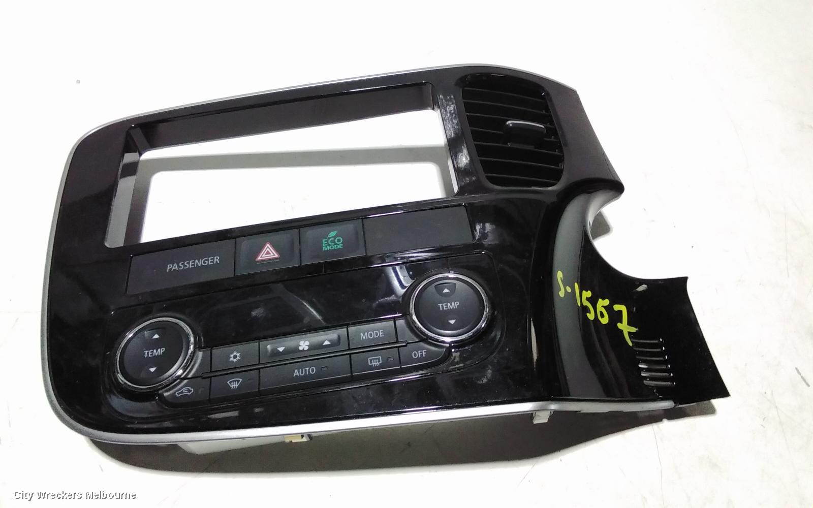 MITSUBISHI OUTLANDER HEATER/AC CONTROLS, DUAL ZONE CLIMATE CONTROL TYPE, ZJ-ZL, 10/2012 ONWARDS