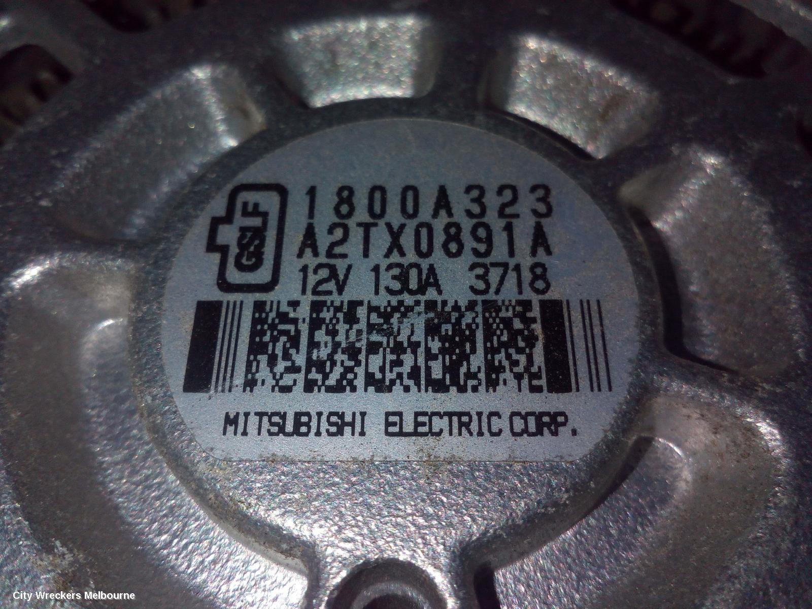 MITSUBISHI OUTLANDER ALTERNATOR, PETROL, 2.0/2.4, 130AMP, ZJ-ZL, 10/2012 - 08/2019
