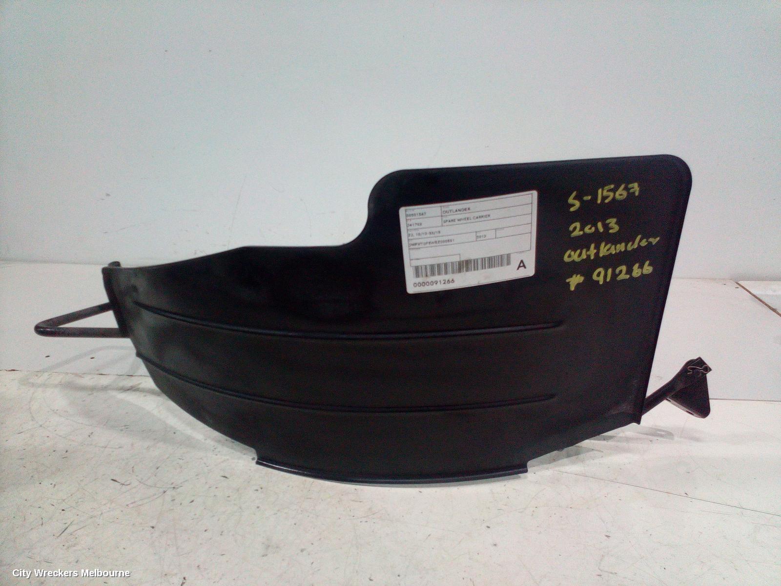 MITSUBISHI OUTLANDER SPARE WHEEL CARRIER, ZJ, 10/2012 - 03/2015
