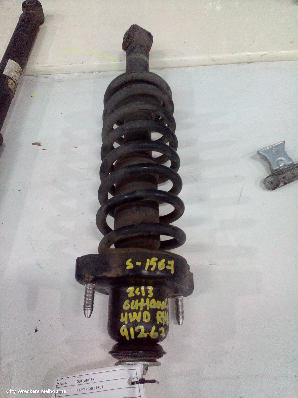 MITSUBISHI OUTLANDER RIGHT REAR STRUT, ZJ-ZL, 10/2012 ONWARDS
