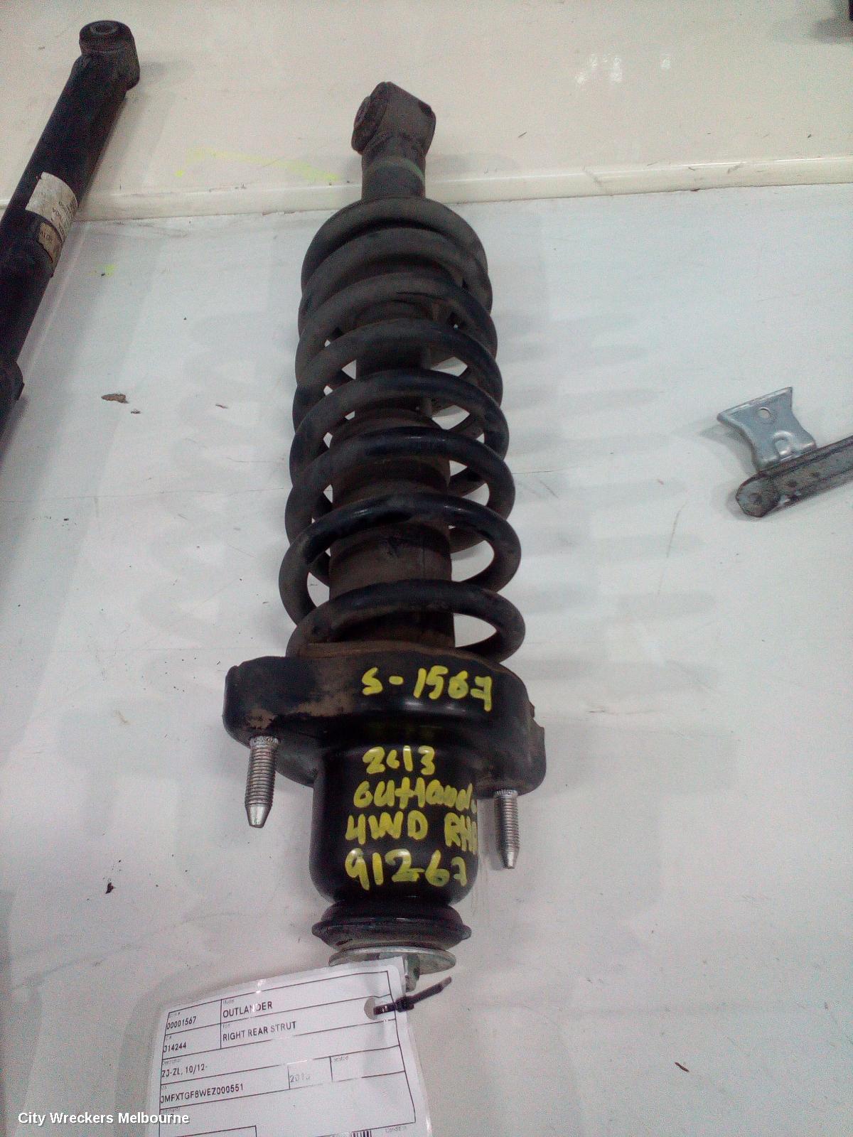 MITSUBISHI OUTLANDER RIGHT REAR STRUT, ZJ-ZL, 10/2012 ONWARDS