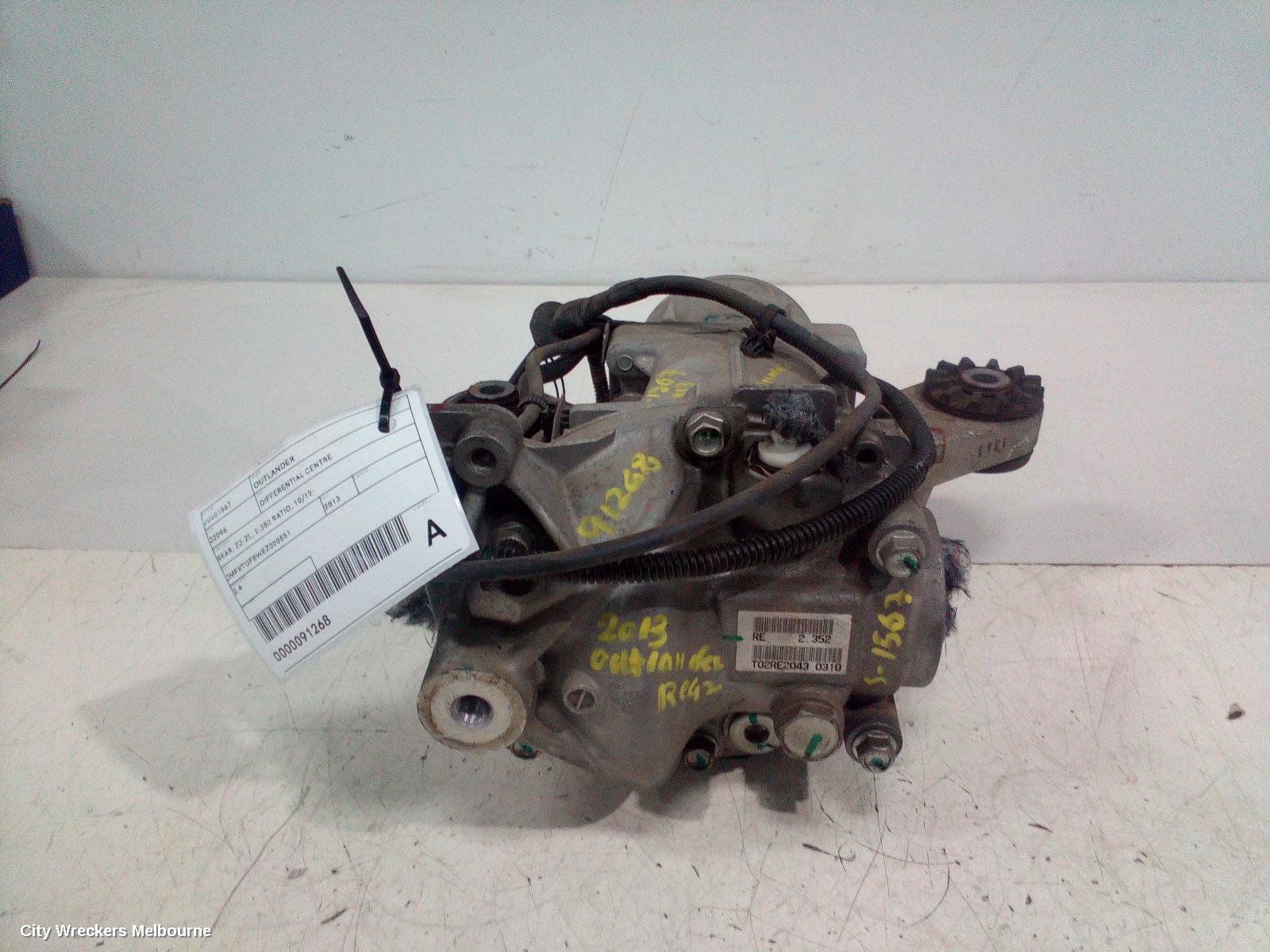 MITSUBISHI OUTLANDER DIFFERENTIAL CENTRE, REAR, ZJ-ZL, 2.352 RATIO, 10/2012 ONWARDS