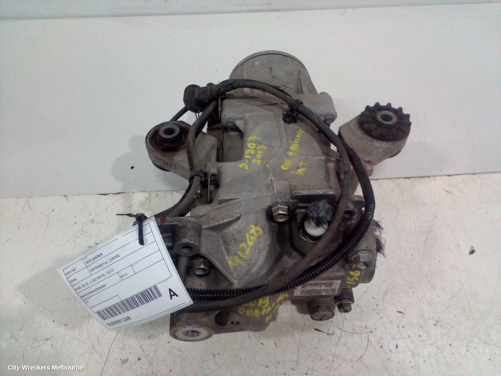 MITSUBISHI OUTLANDER DIFFERENTIAL CENTRE, REAR, ZJ-ZL, 2.352 RATIO, 10/2012 ONWARDS