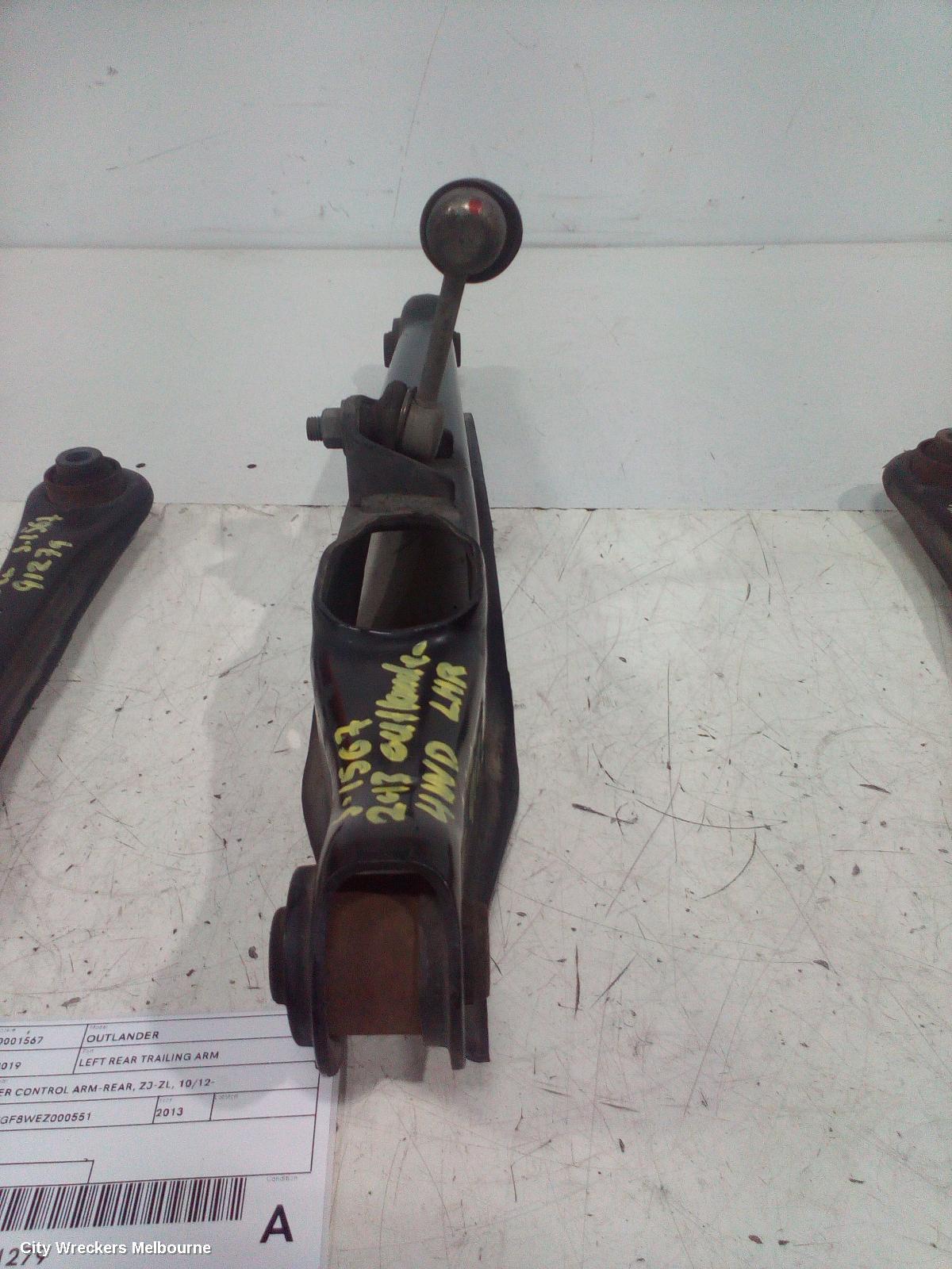 MITSUBISHI OUTLANDER LEFT REAR TRAILING ARM, LOWER CONTROL ARM-REAR, ZJ-ZL, 10/2012 ONWARDS
