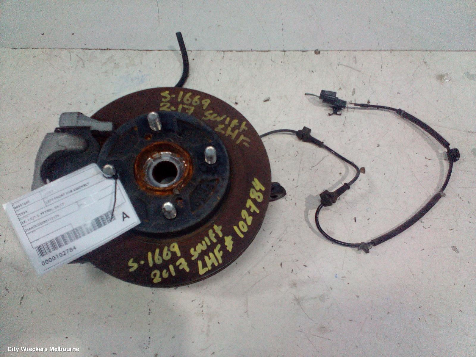 SUZUKI SWIFT LEFT FRONT HUB ASSEMBLY, AZ, 1.0/1.2, PETROL, 04/2017 ONWARDS