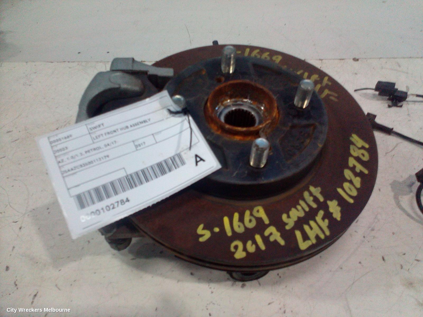 SUZUKI SWIFT LEFT FRONT HUB ASSEMBLY, AZ, 1.0/1.2, PETROL, 04/2017 ONWARDS