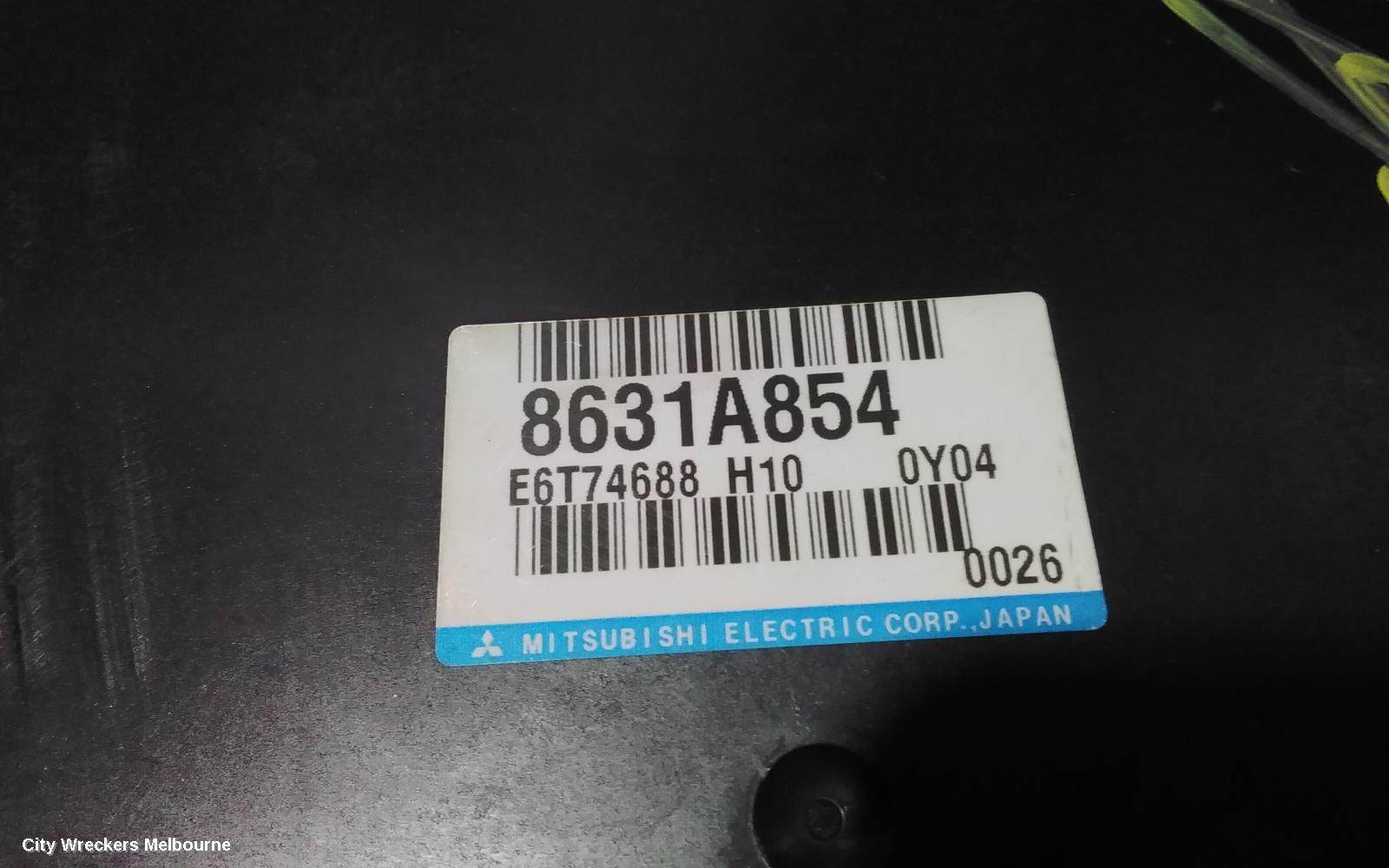 MITSUBISHI COLT ECU, ENGINE ECU, NON TURBO, AUTO T/M, P/N 8631A854, ECU ONLY, RG, 01/2006 - 11/2011