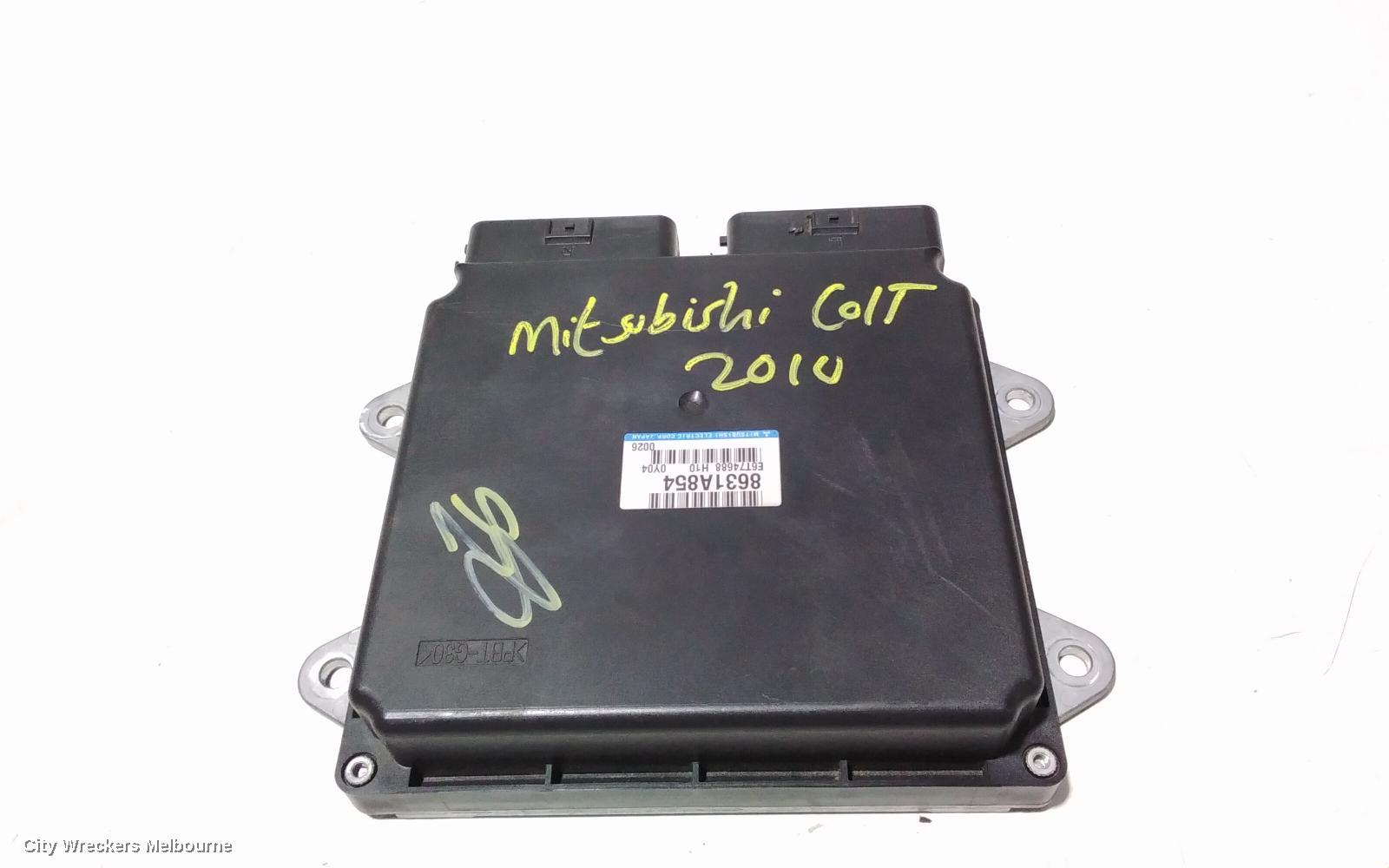 MITSUBISHI COLT ECU, ENGINE ECU, NON TURBO, AUTO T/M, P/N 8631A854, ECU ONLY, RG, 01/2006 - 11/2011