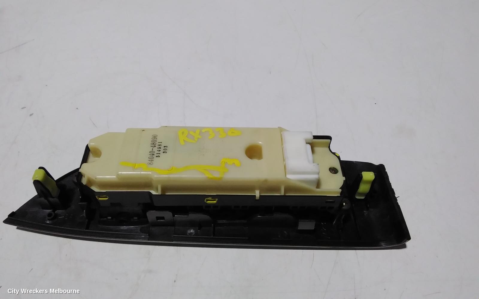 LEXUS RX SERIES PWR DR WIND SWITCH, RH FRONT (MASTER SWITCH), MCU3#, 04/2003 - 11/2005