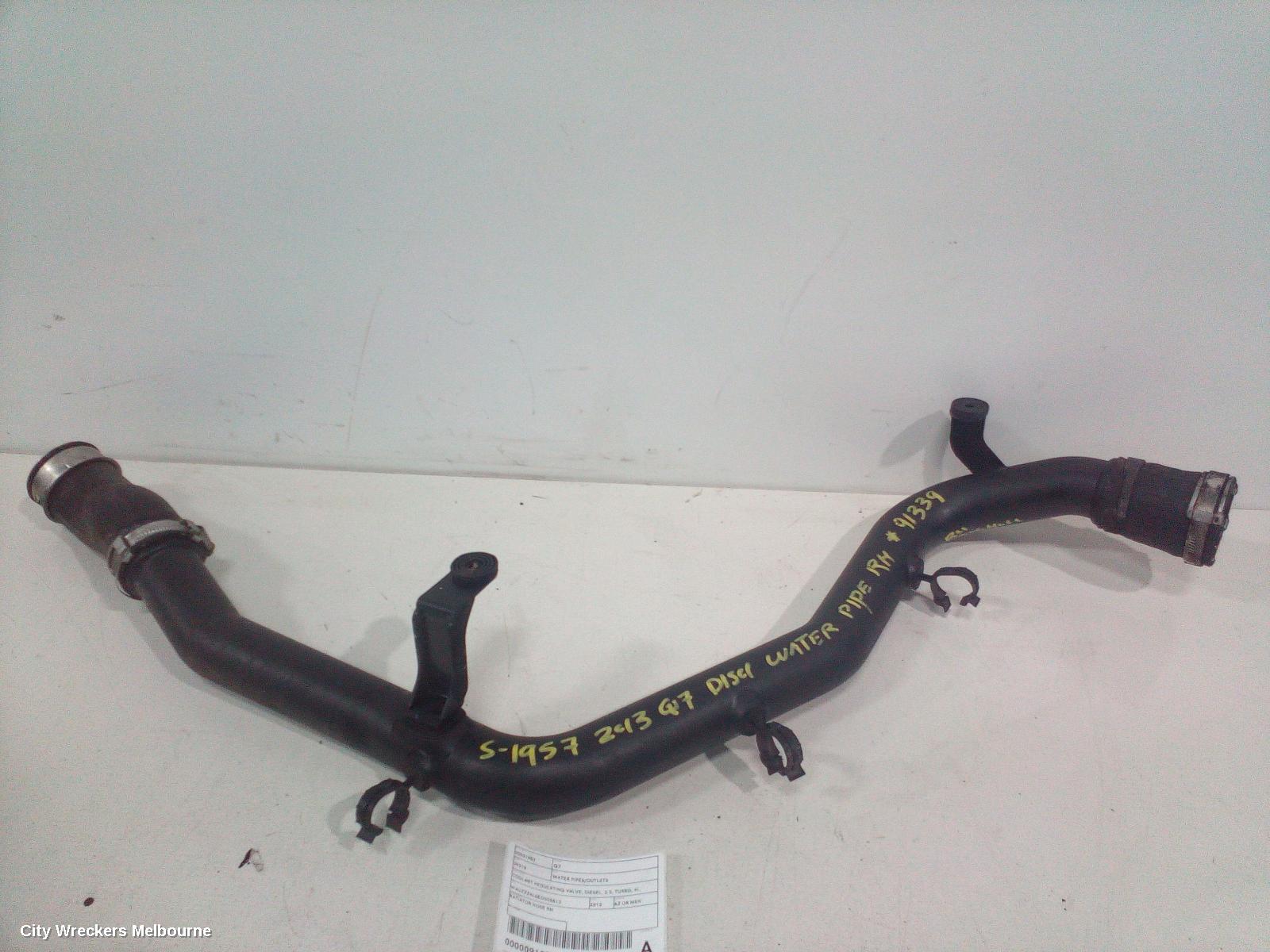 AUDI Q7 WATER PIPES/OUTLETS, COOLANT REGULATING VALVE, DIESEL, 3.0, TURBO, 4L, CJGA/CJMA/CRCA CODE, 09/2010 - 08/2015