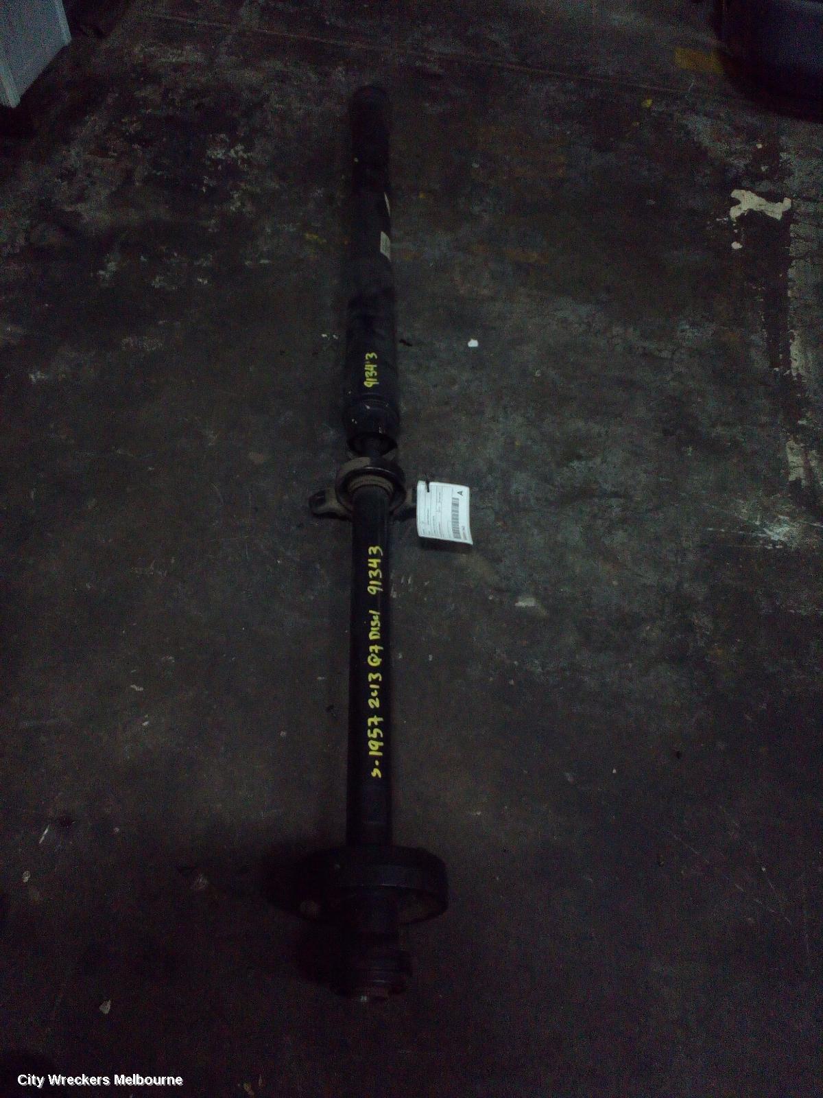 AUDI Q7 REAR DRIVE SHAFT, 3.0, DIESEL, 4L, 09/2010 - 08/2015